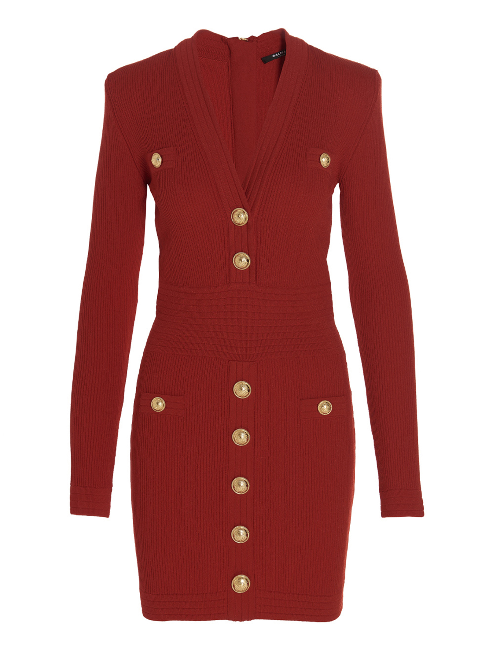 Padded shoulder dress