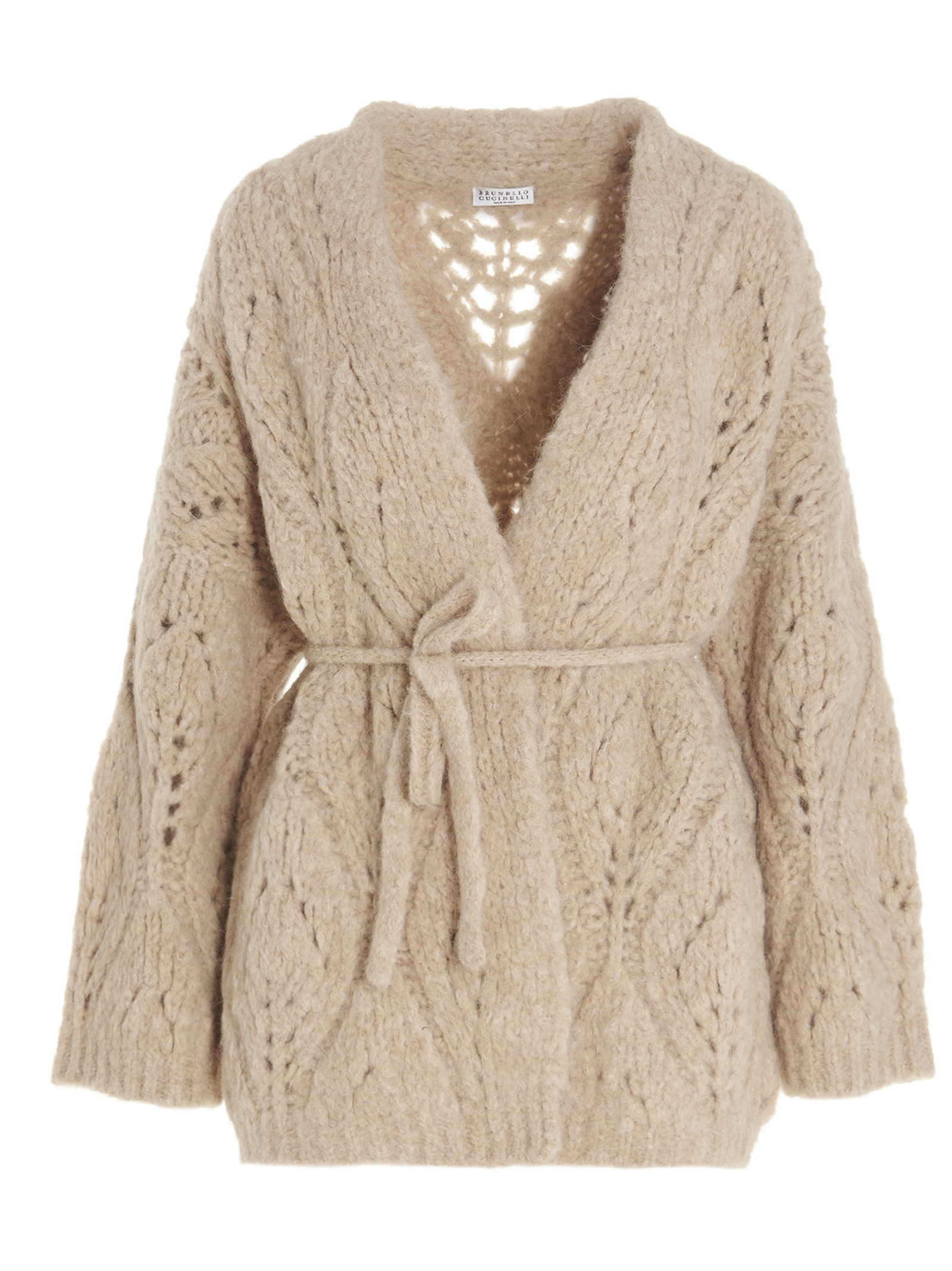 Weaved alpaca cardigan