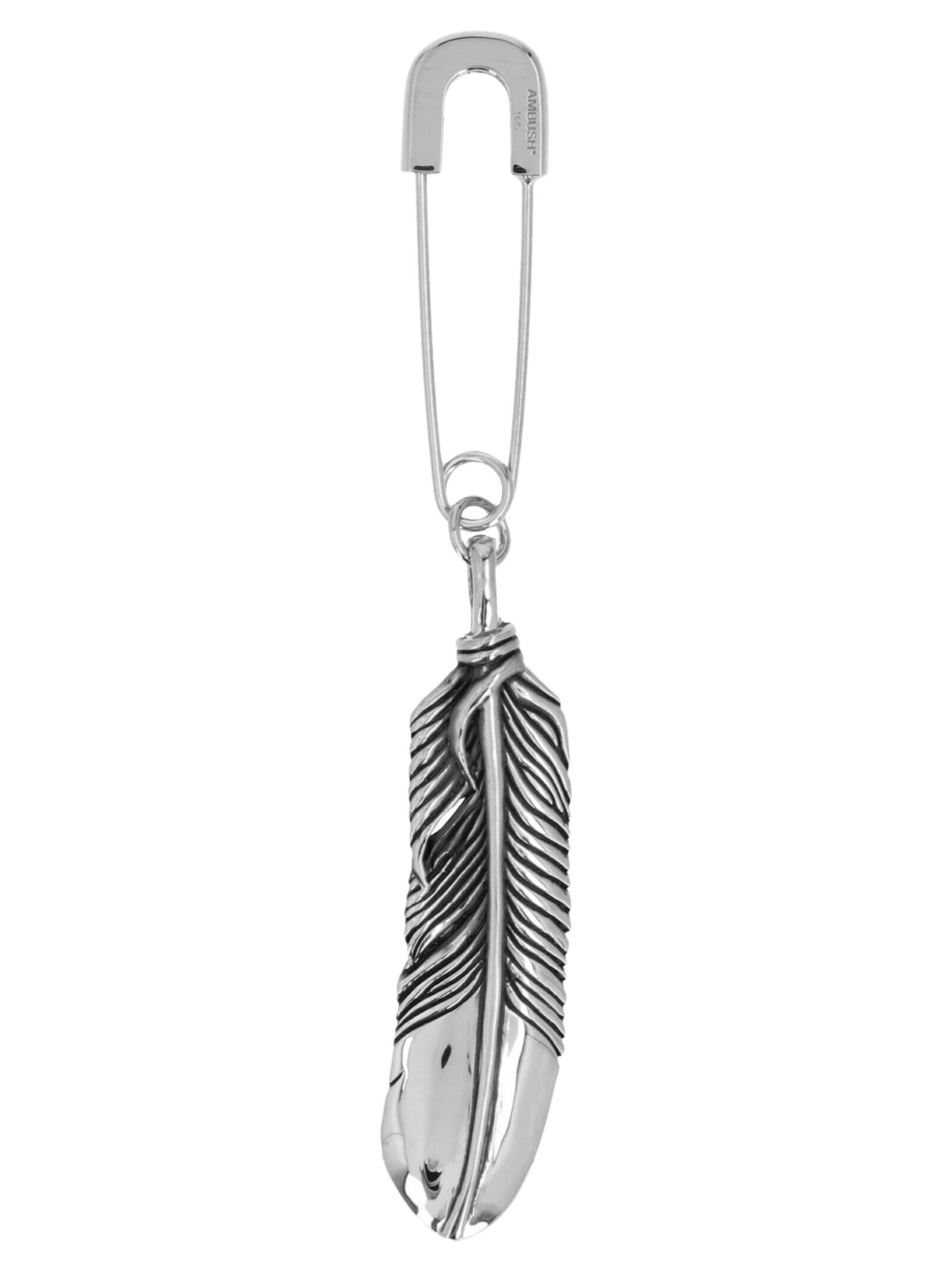 Feather pendant single earring