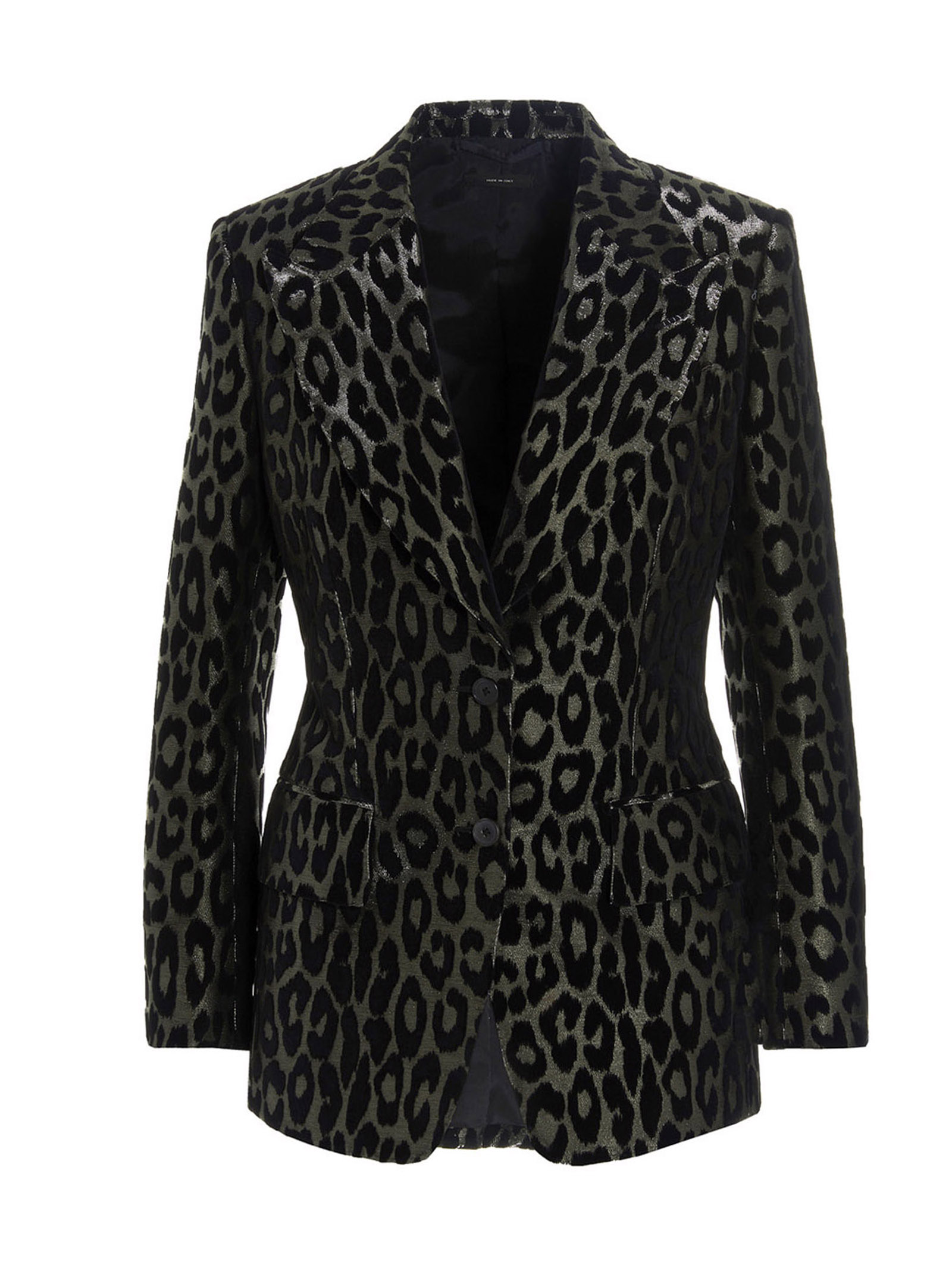 'Flock leopard’ blazer jacket