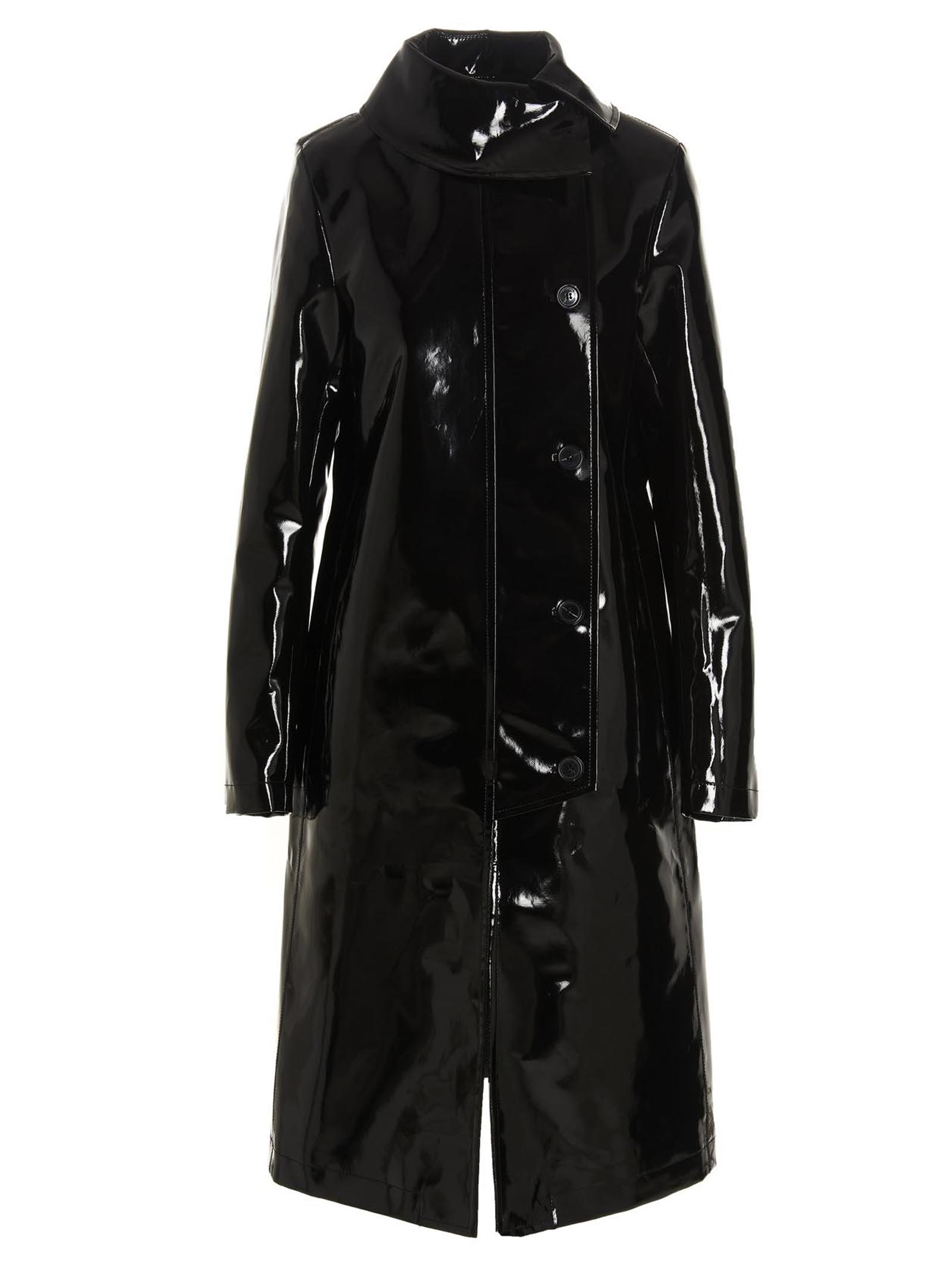 Vinyl trench coat