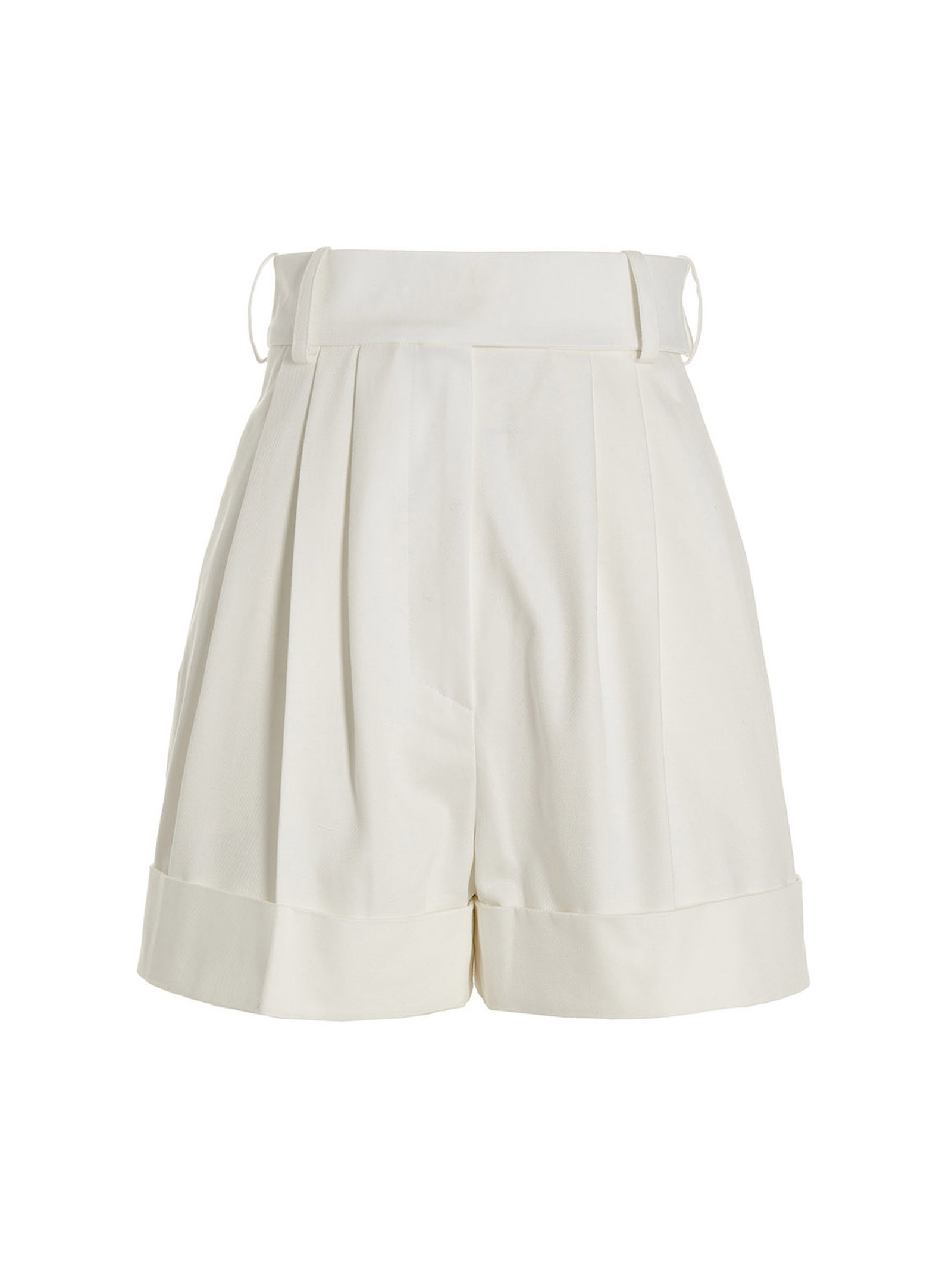 Front pleat shorts