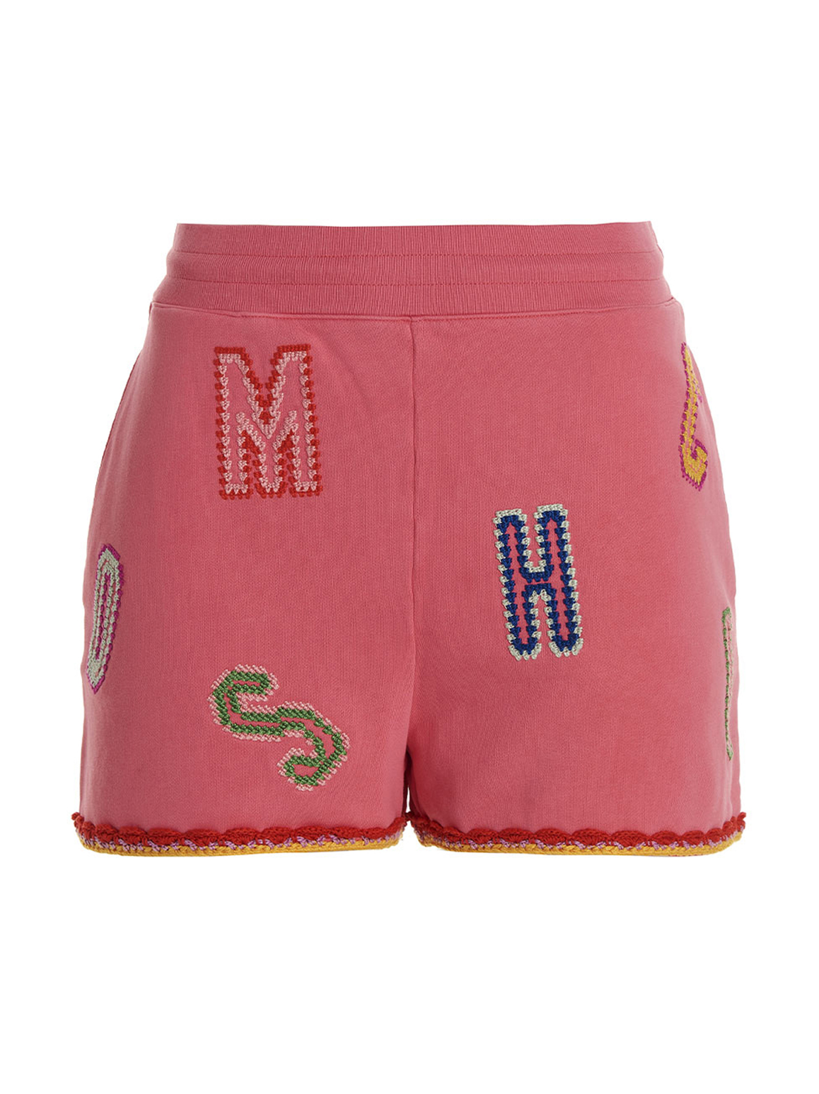 Lettering embroidered logo bermuda shorts
