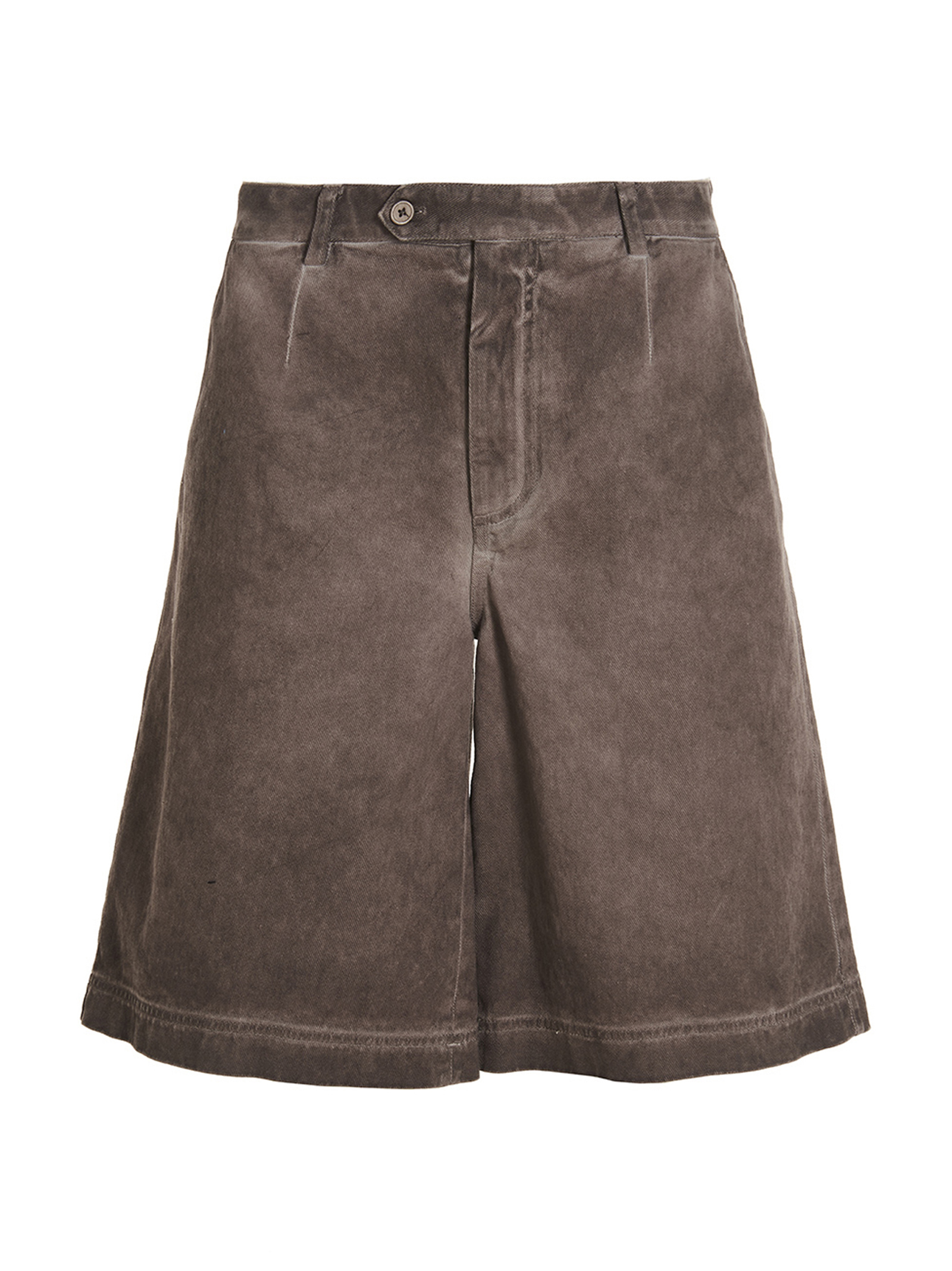 Logo plaque denim bermuda shorts