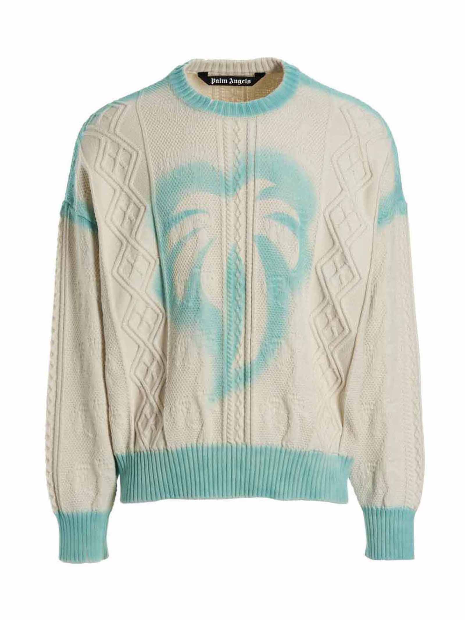 'Sprayed Palm Fishermans' sweater