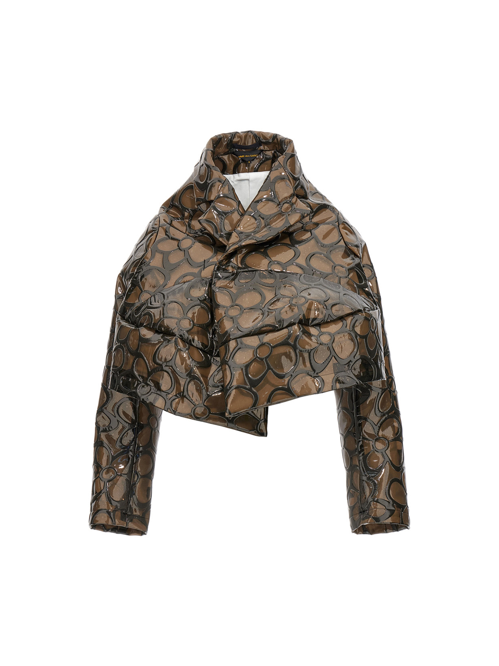 Floral PVC cropped jacket