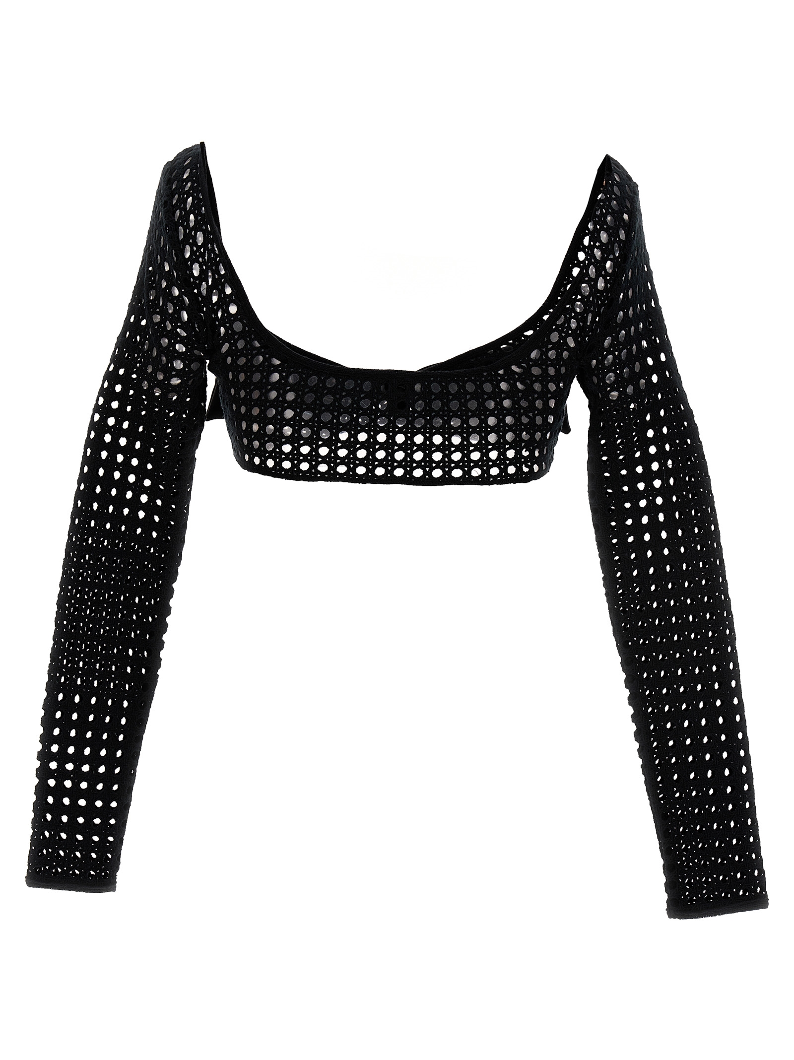 Cropped macramé bow top - Image 2