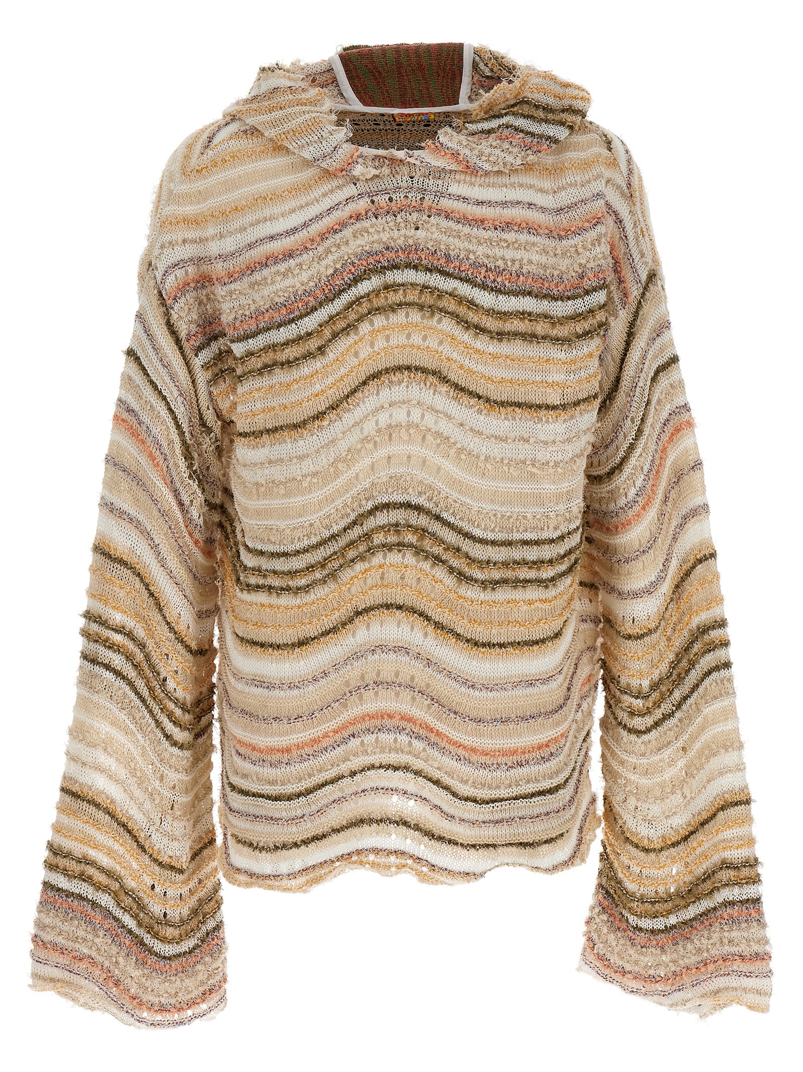 'Peacock Monster' hooded sweater