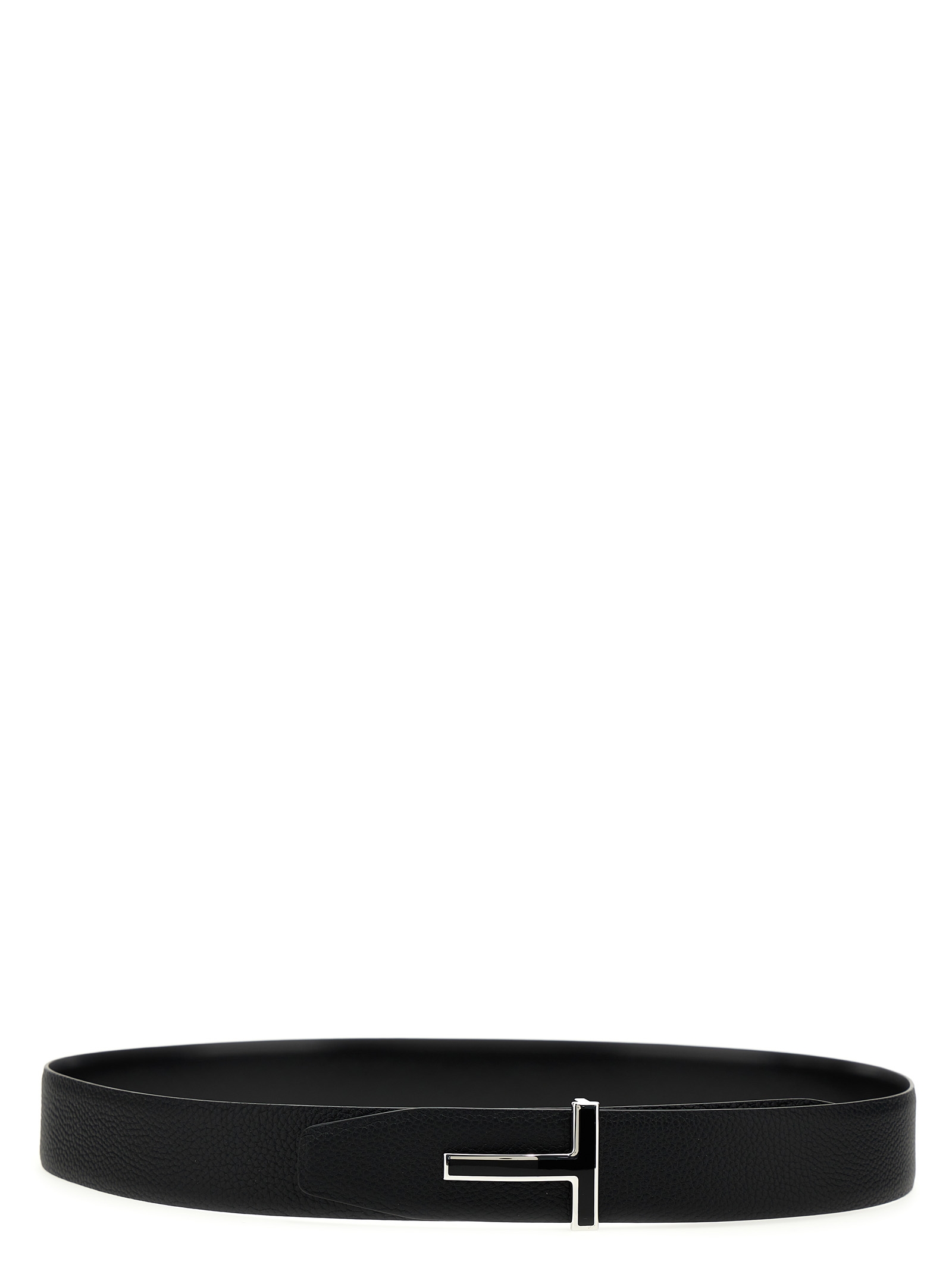 Logo leather belt