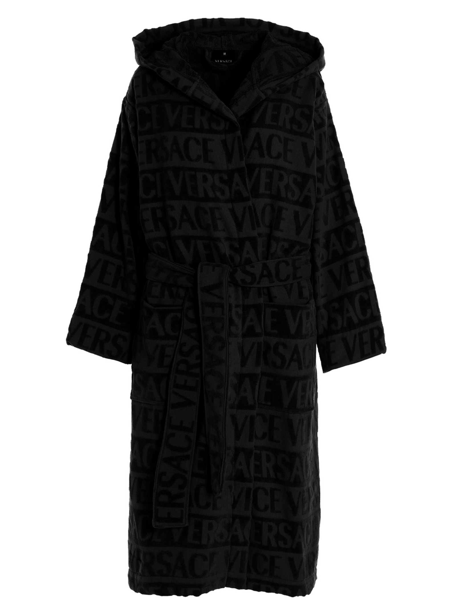 Sequin logo bathrobe