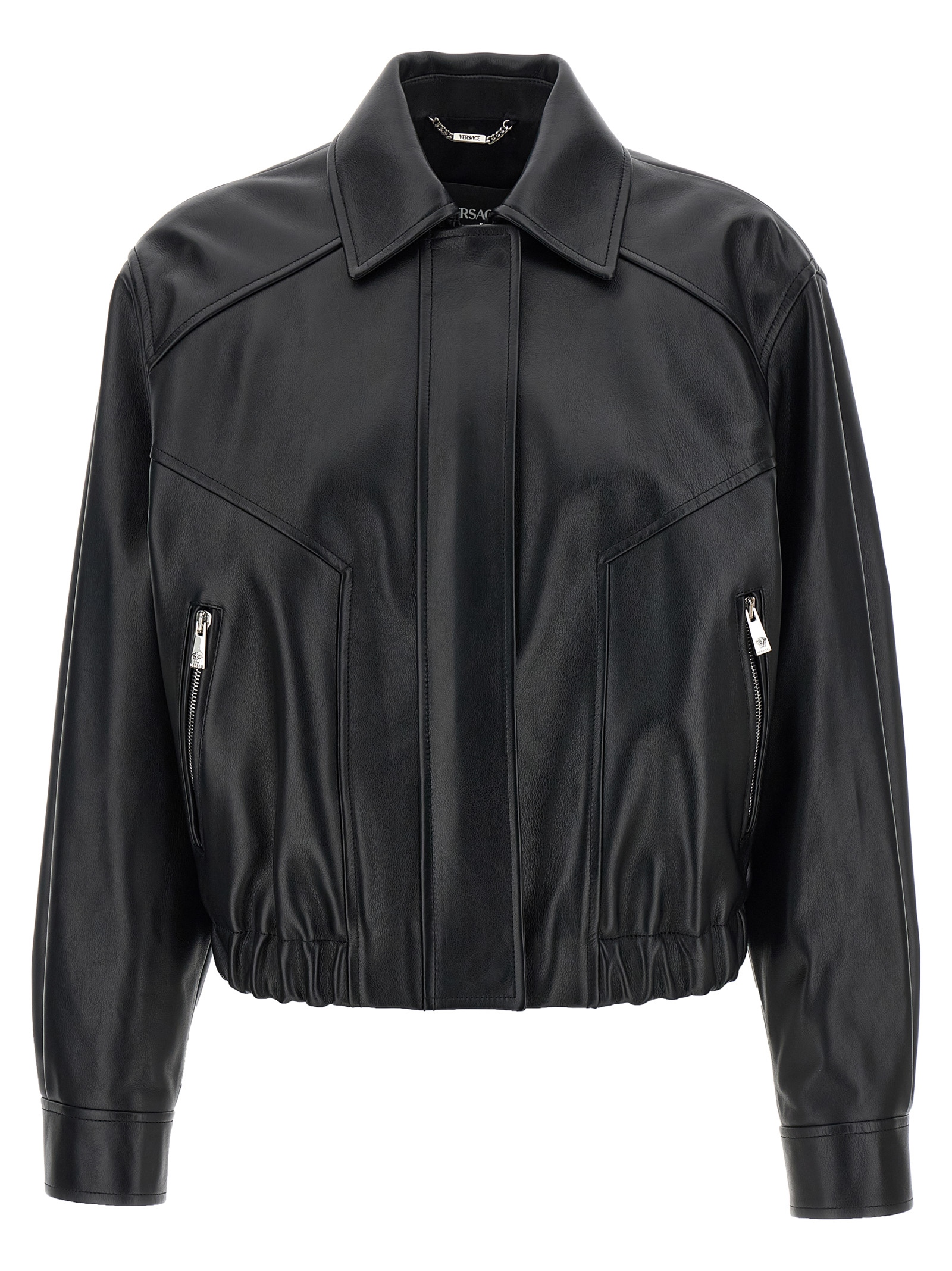 Leather blouson