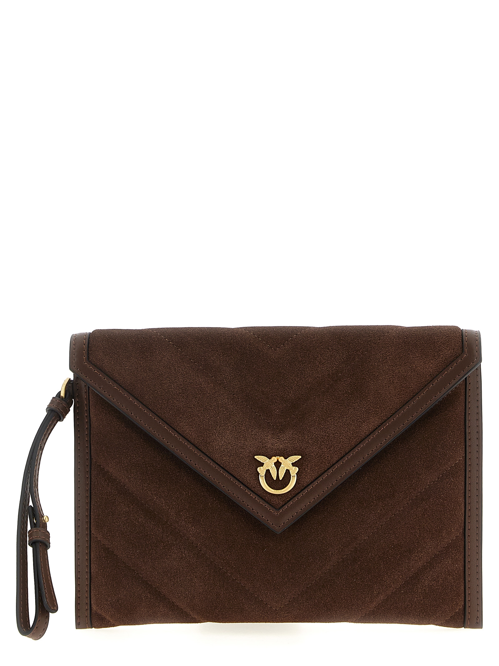 Suede clutch