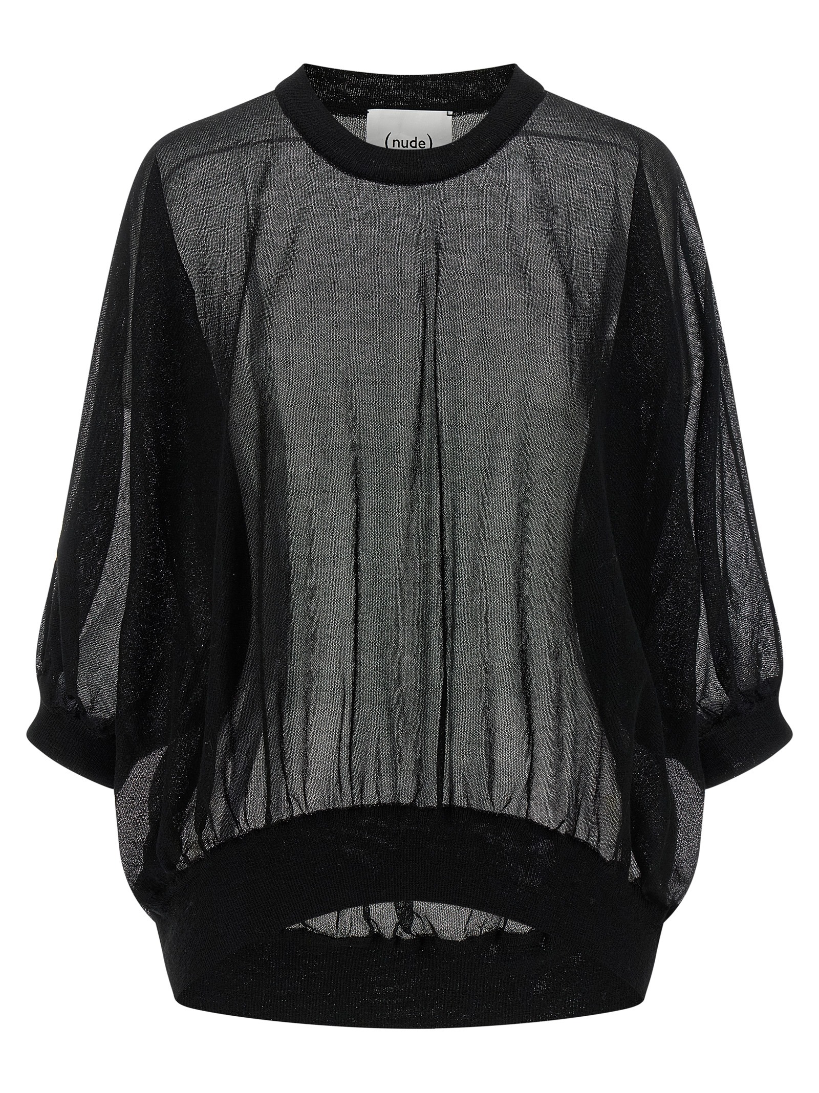 Semi-sheer cotton sweater