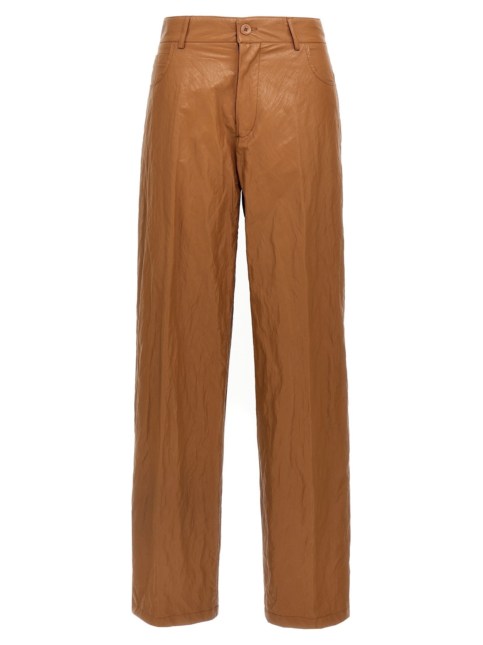 Leather-effect pants