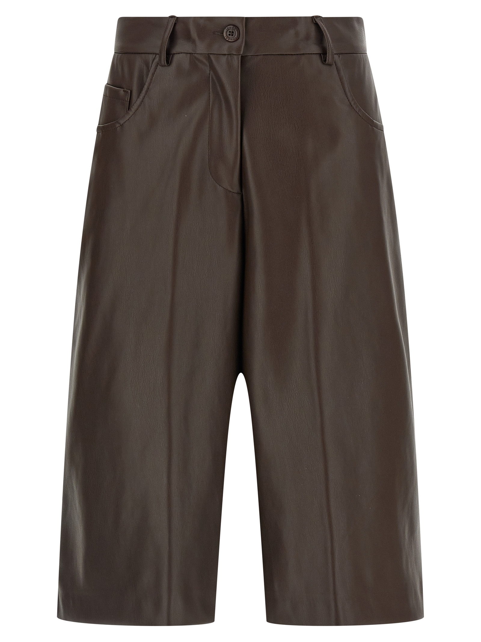 Leather-effect bermuda shorts