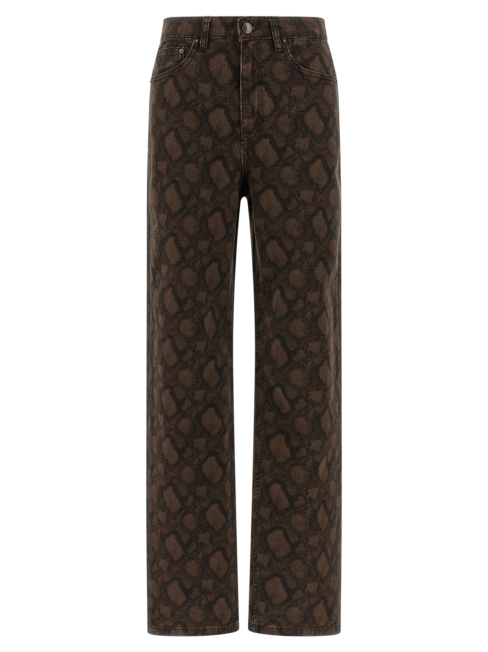 Animal print jeans