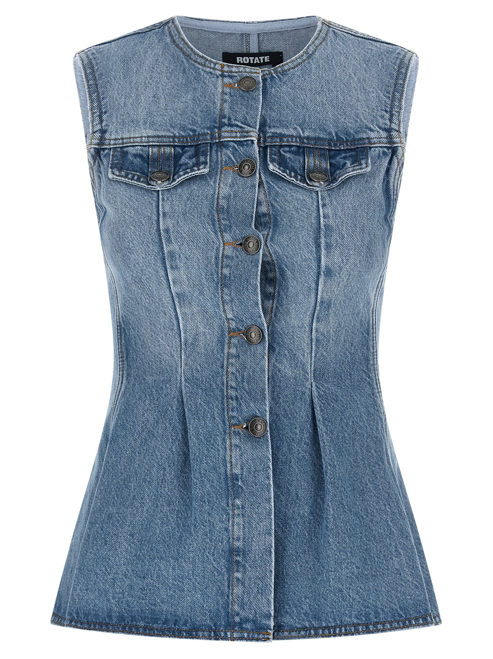 'Flared Denim' top