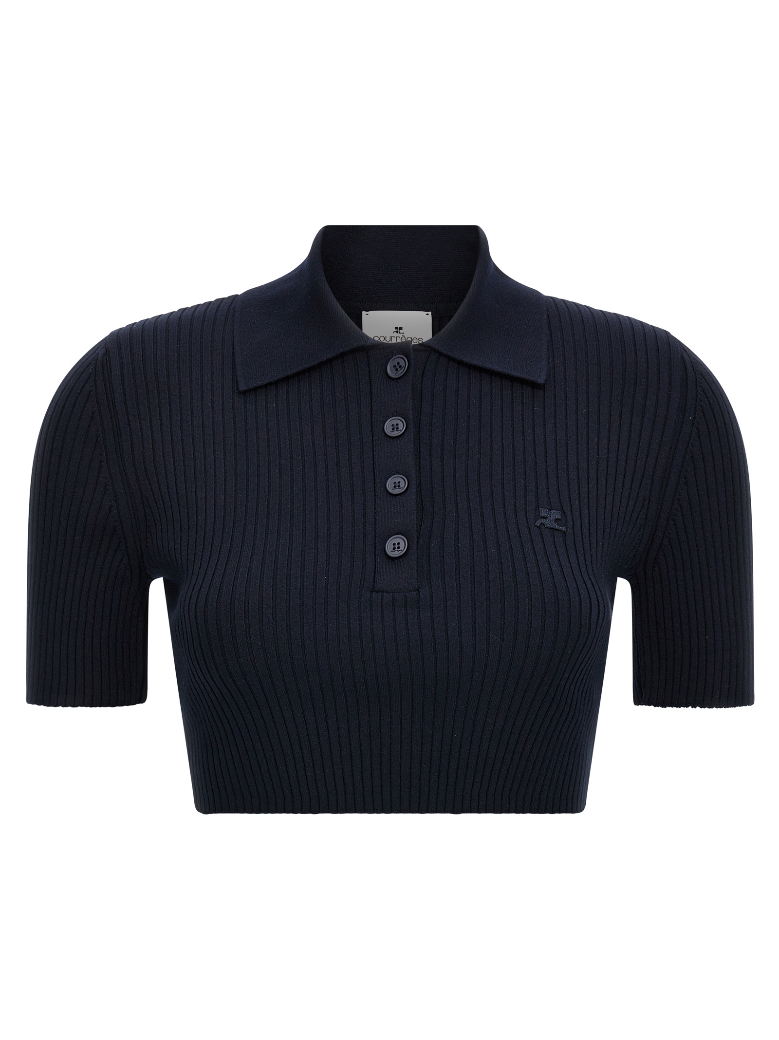 Ribbed polo shirt