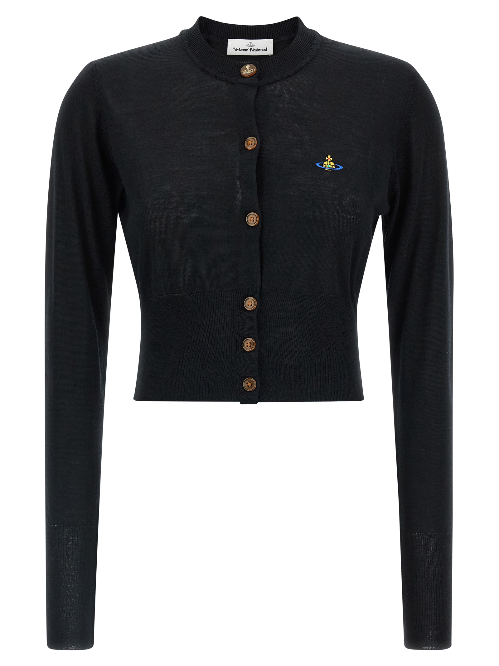 Vivienne Westwood Women's Black Cardigan Bea Wool Sweater, Cardigans