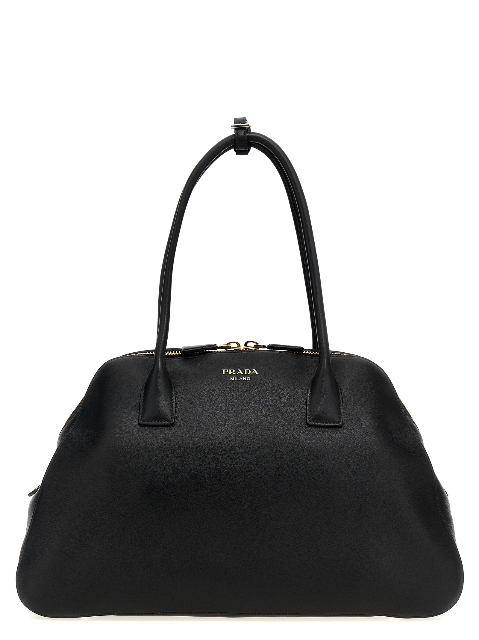 Medium leather shopping bag