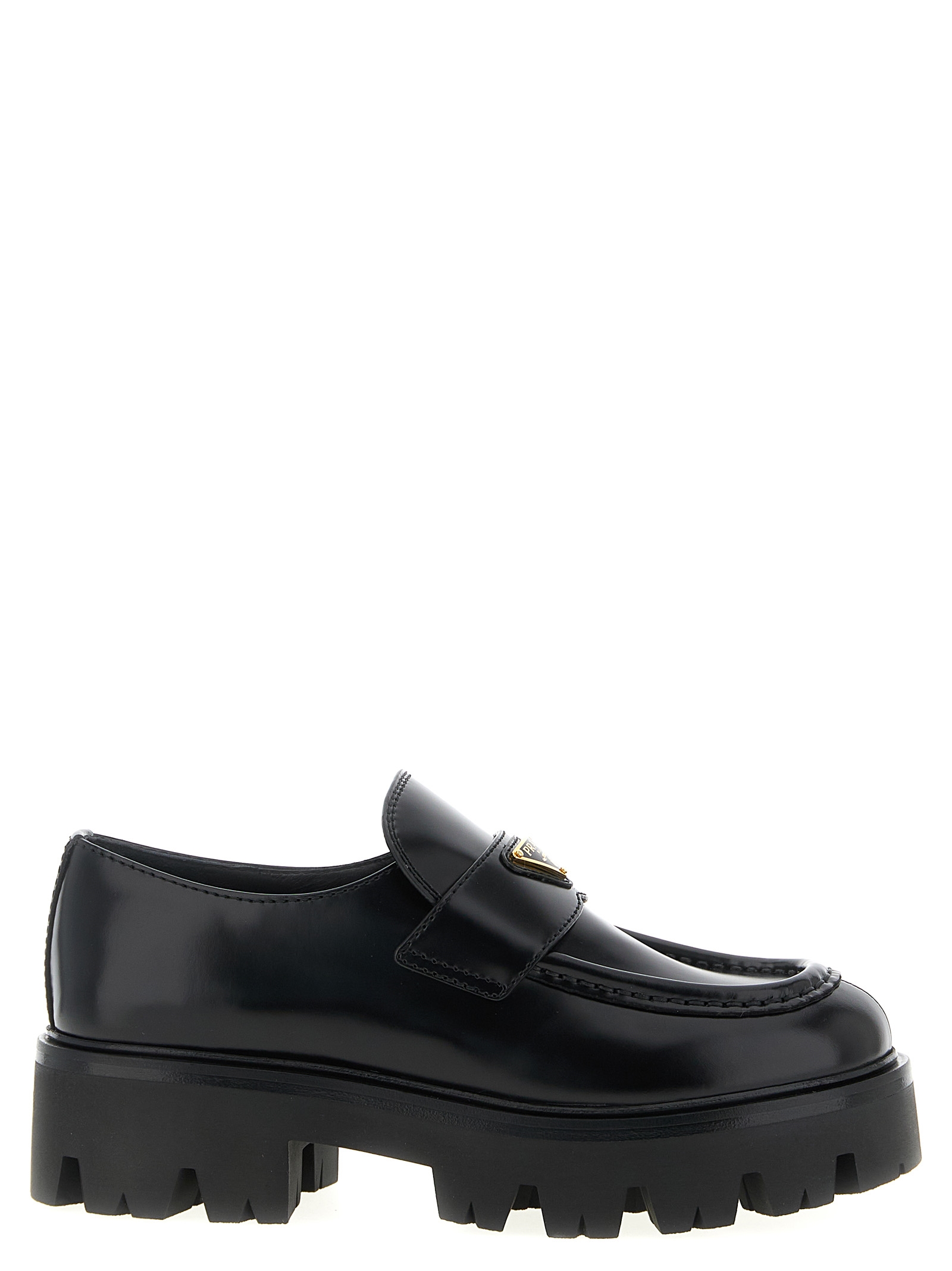 Brushed leather loafers