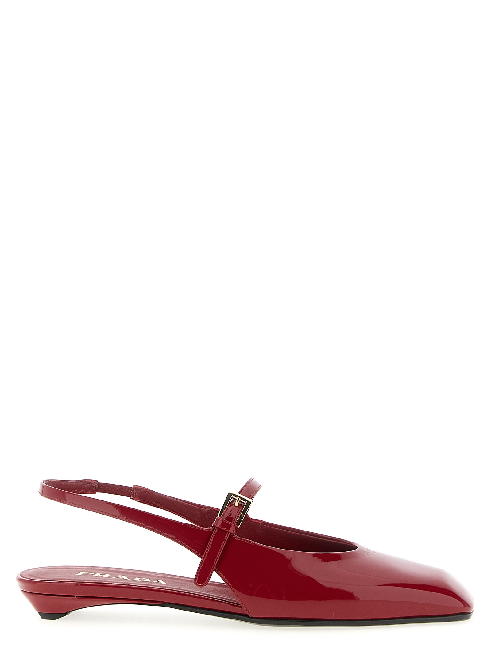 Patent leather slingback