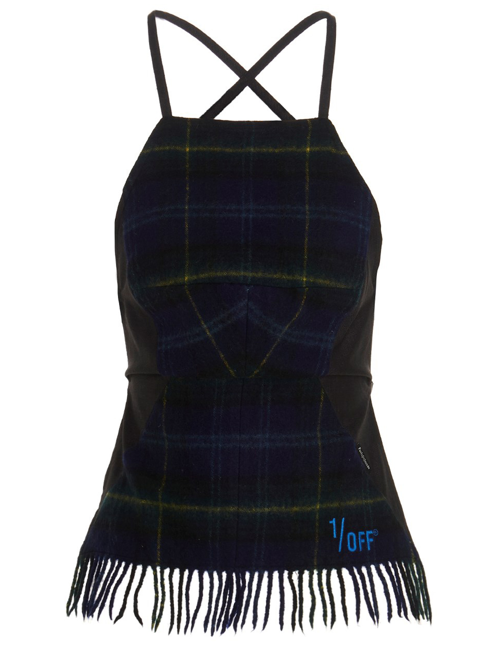 'Checked scarf' top