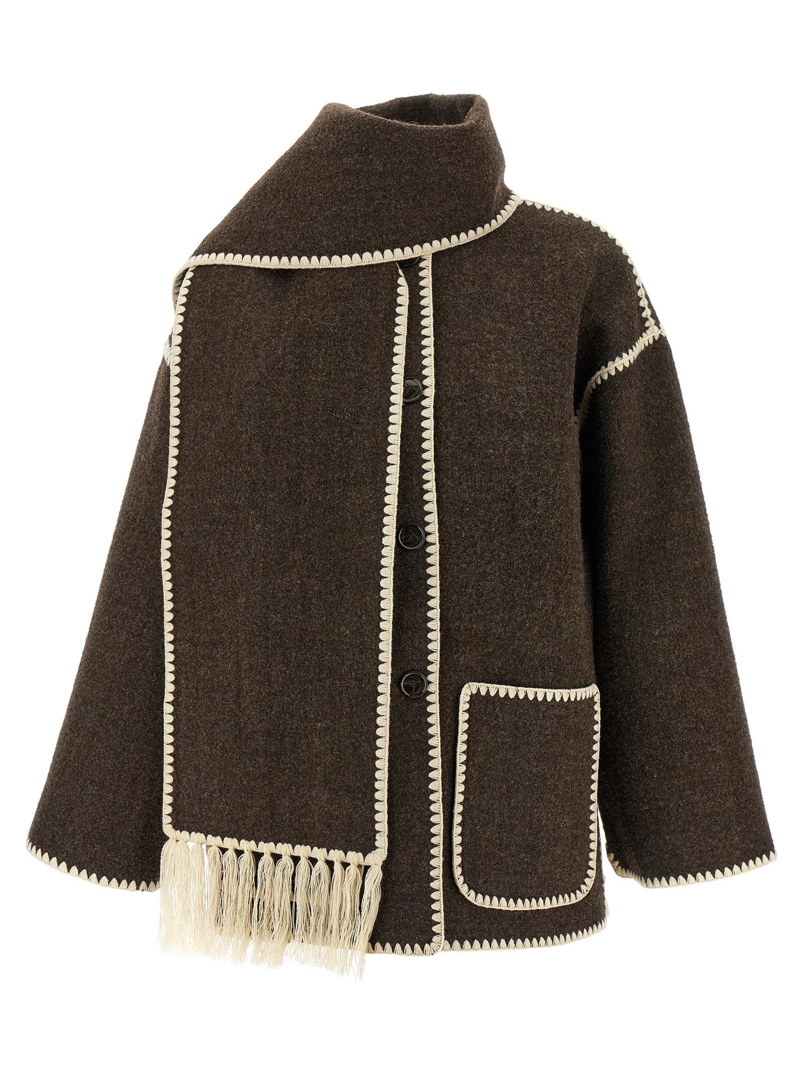 'Embroidered Scarf Jacket Harvest' coat