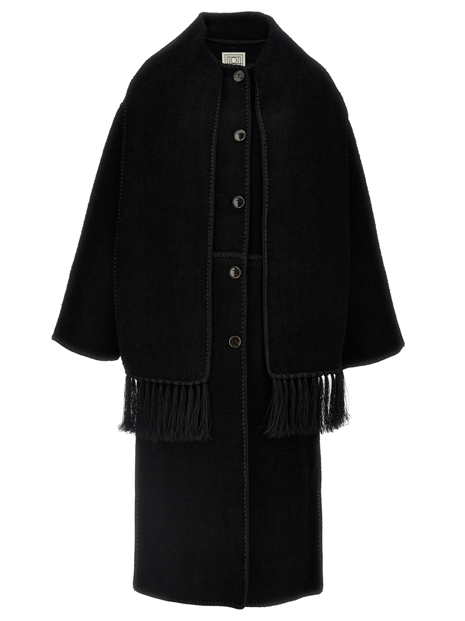 'Embroidered Scarf Jacket Harvest' long coat