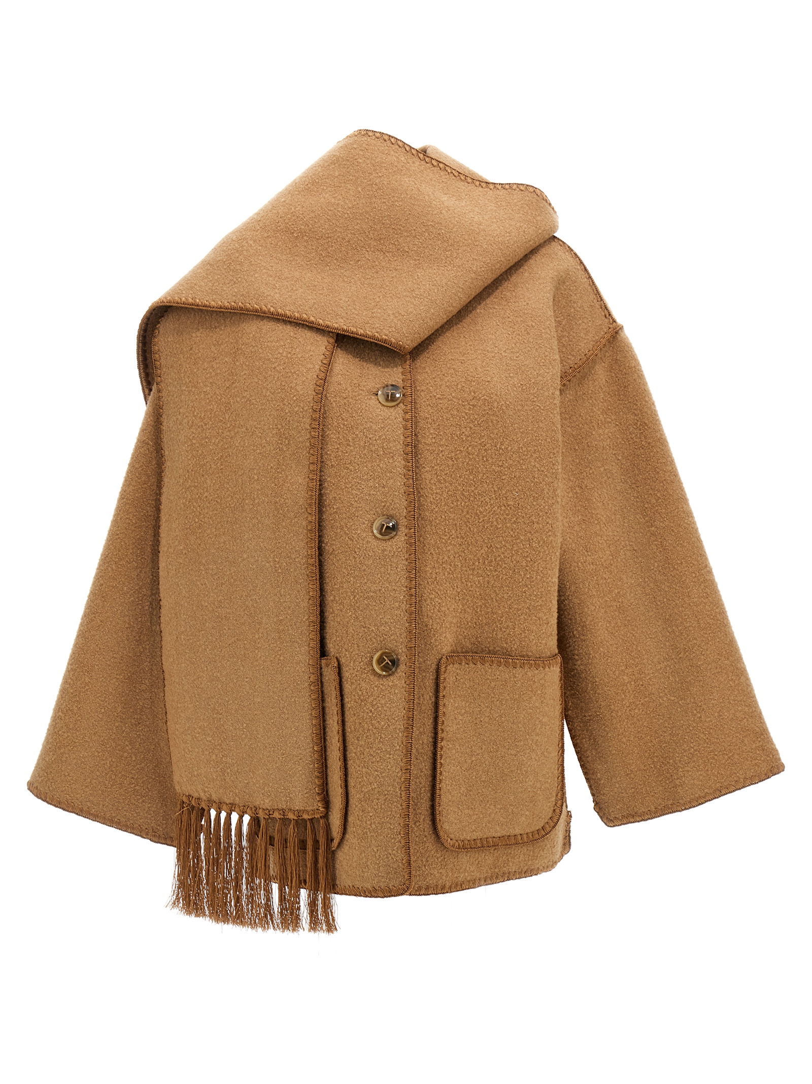 'Embroidered Scarf Jacket Harvest' coat