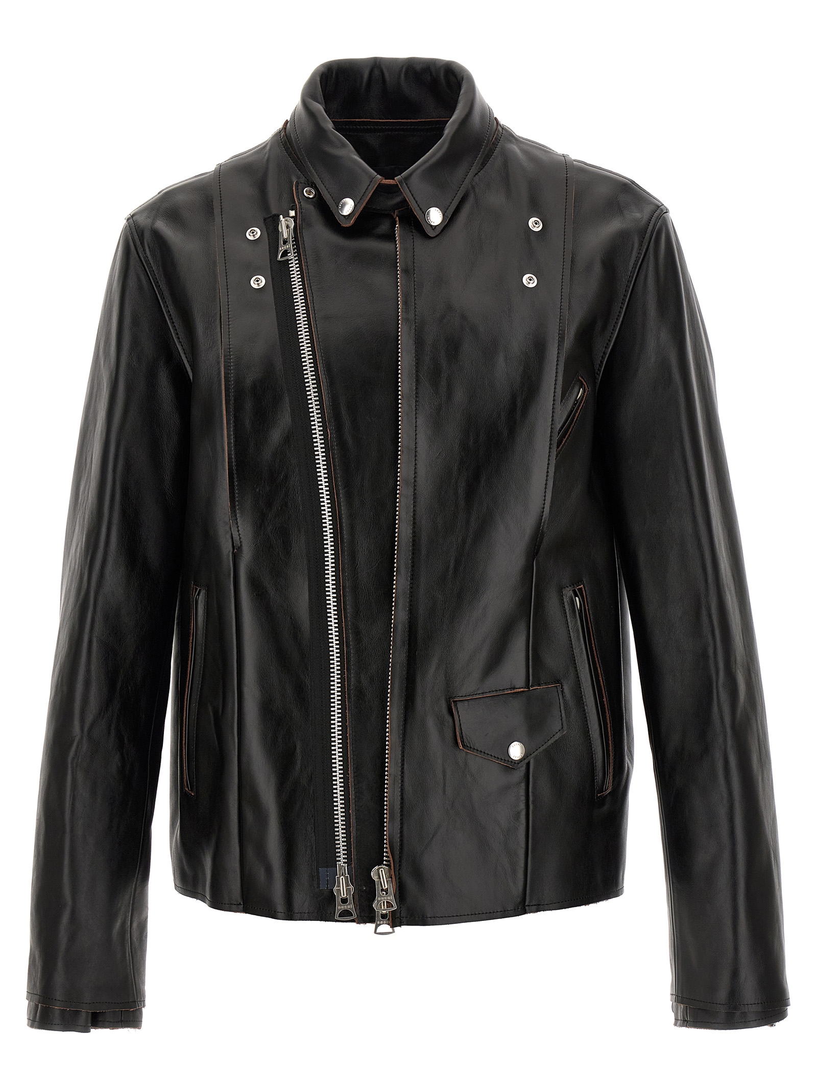Leather biker jacket