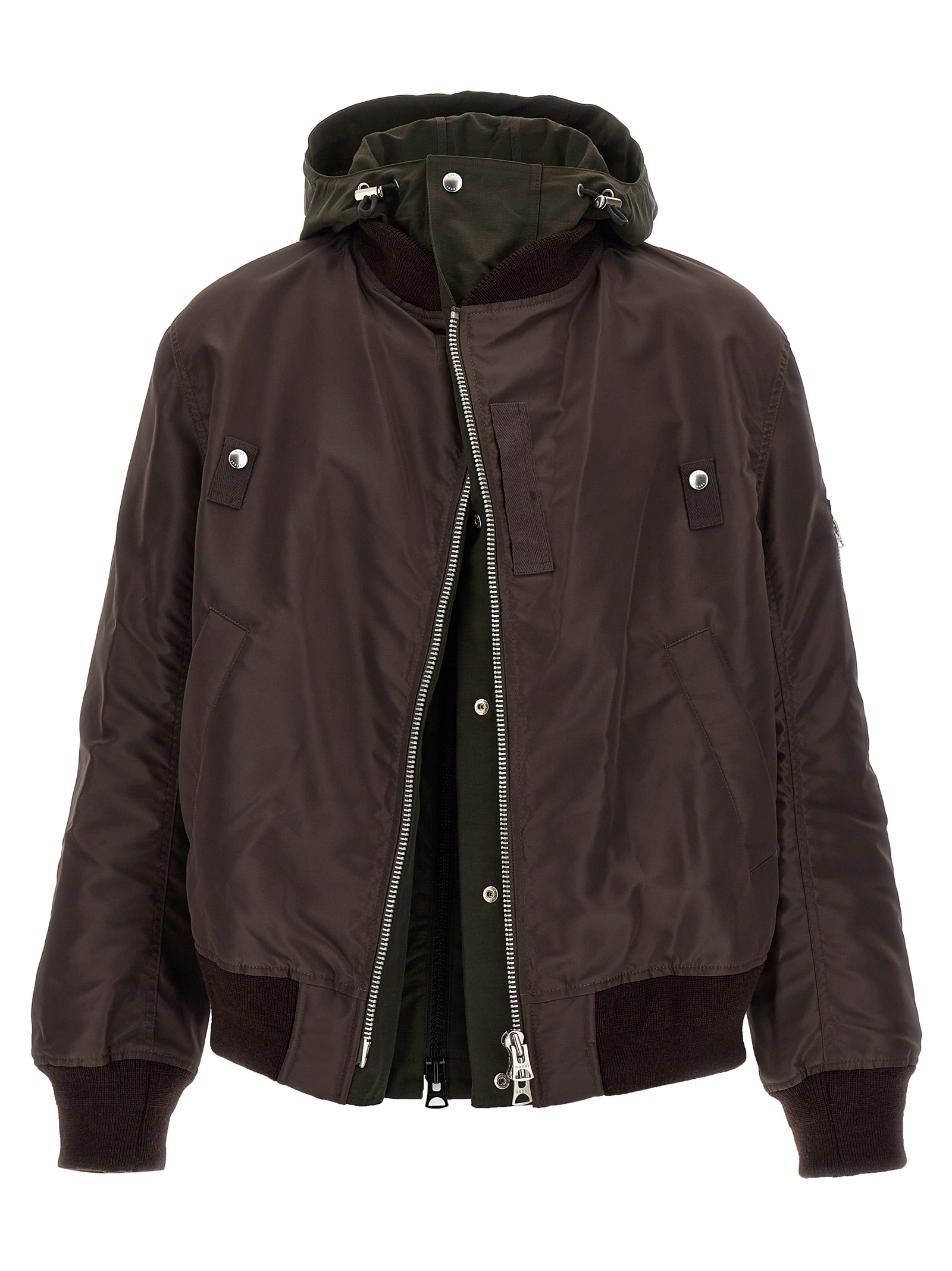 Hooded bomber jacket