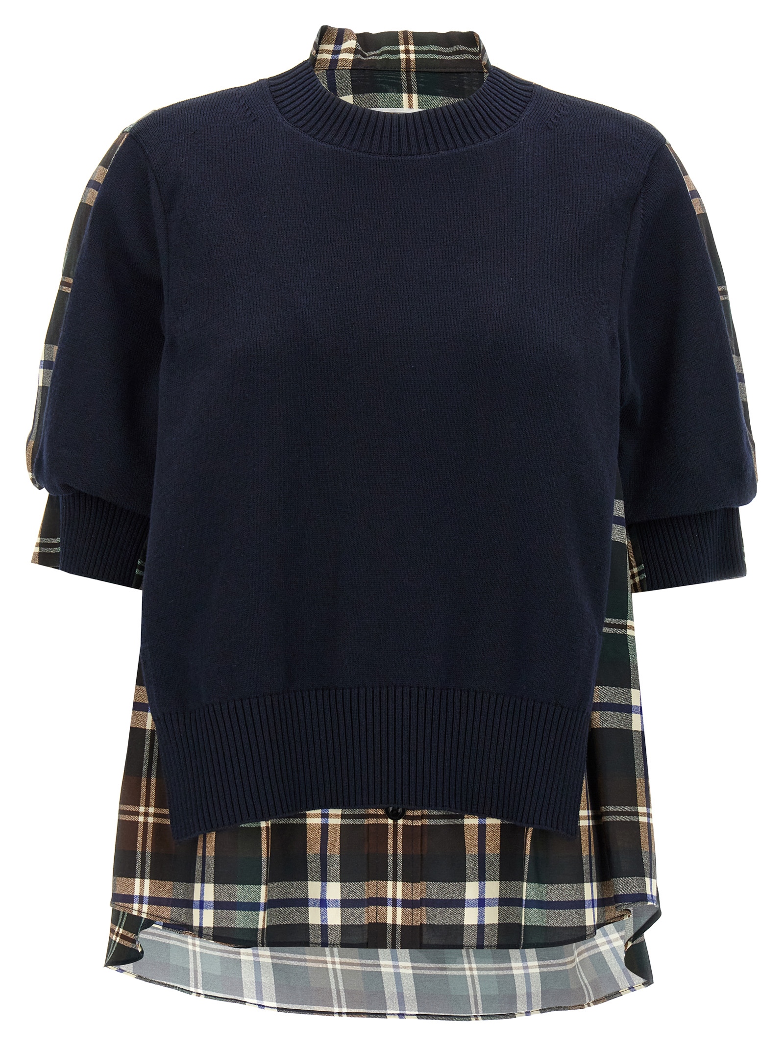 Knitted panel shirt