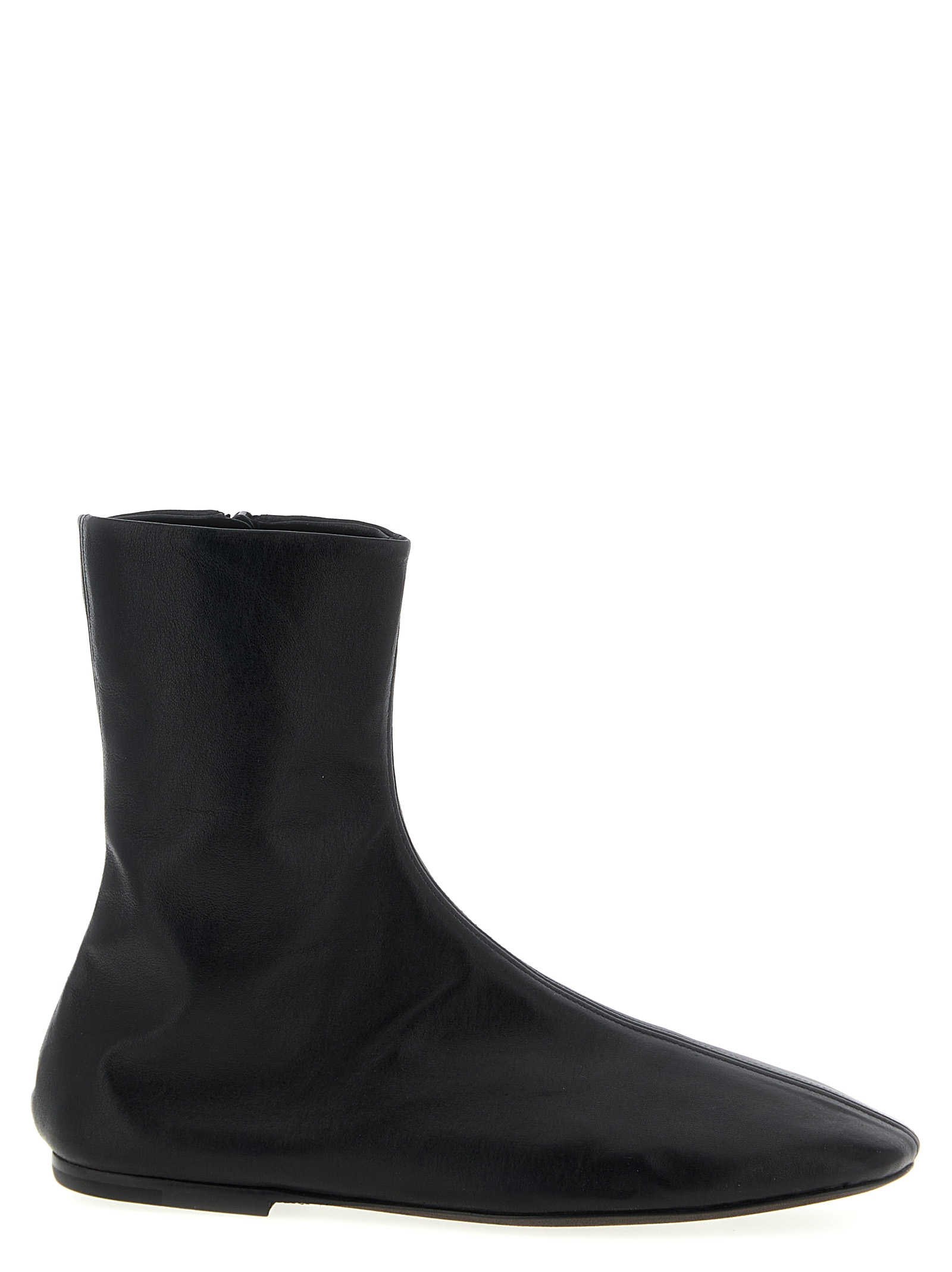 Leather ankle boots