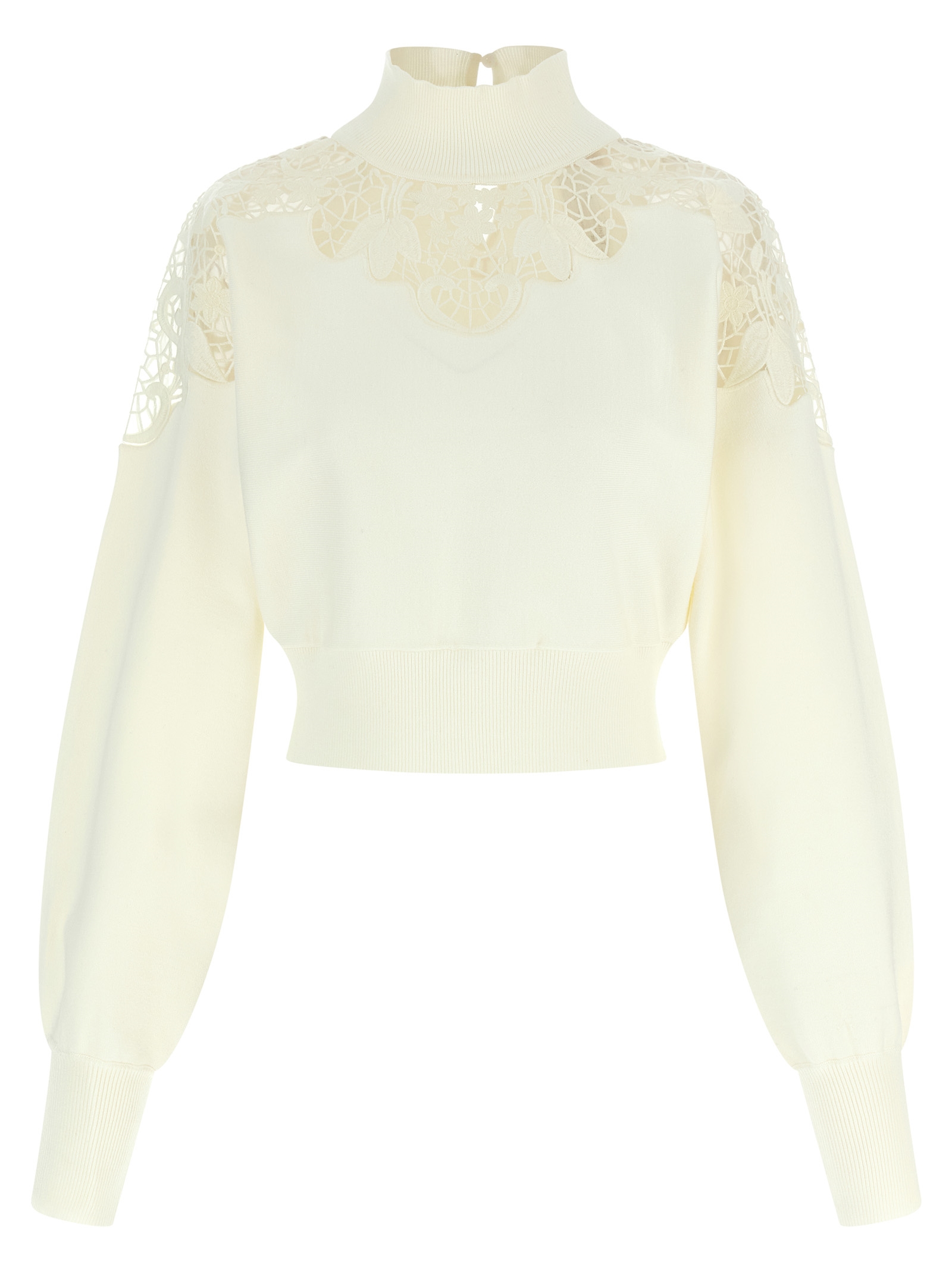 Organza insert sweater