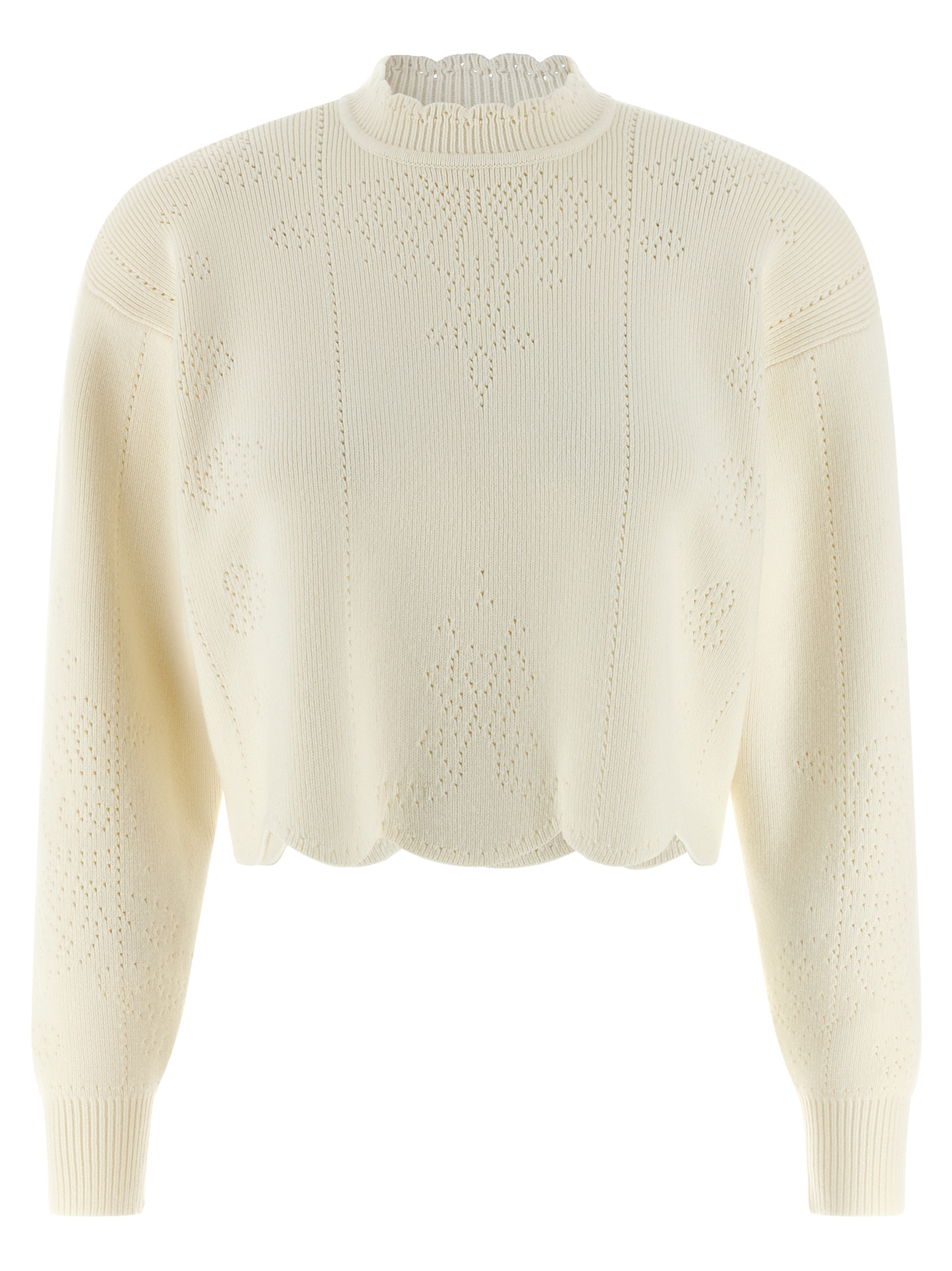 Scalloped hem sweater