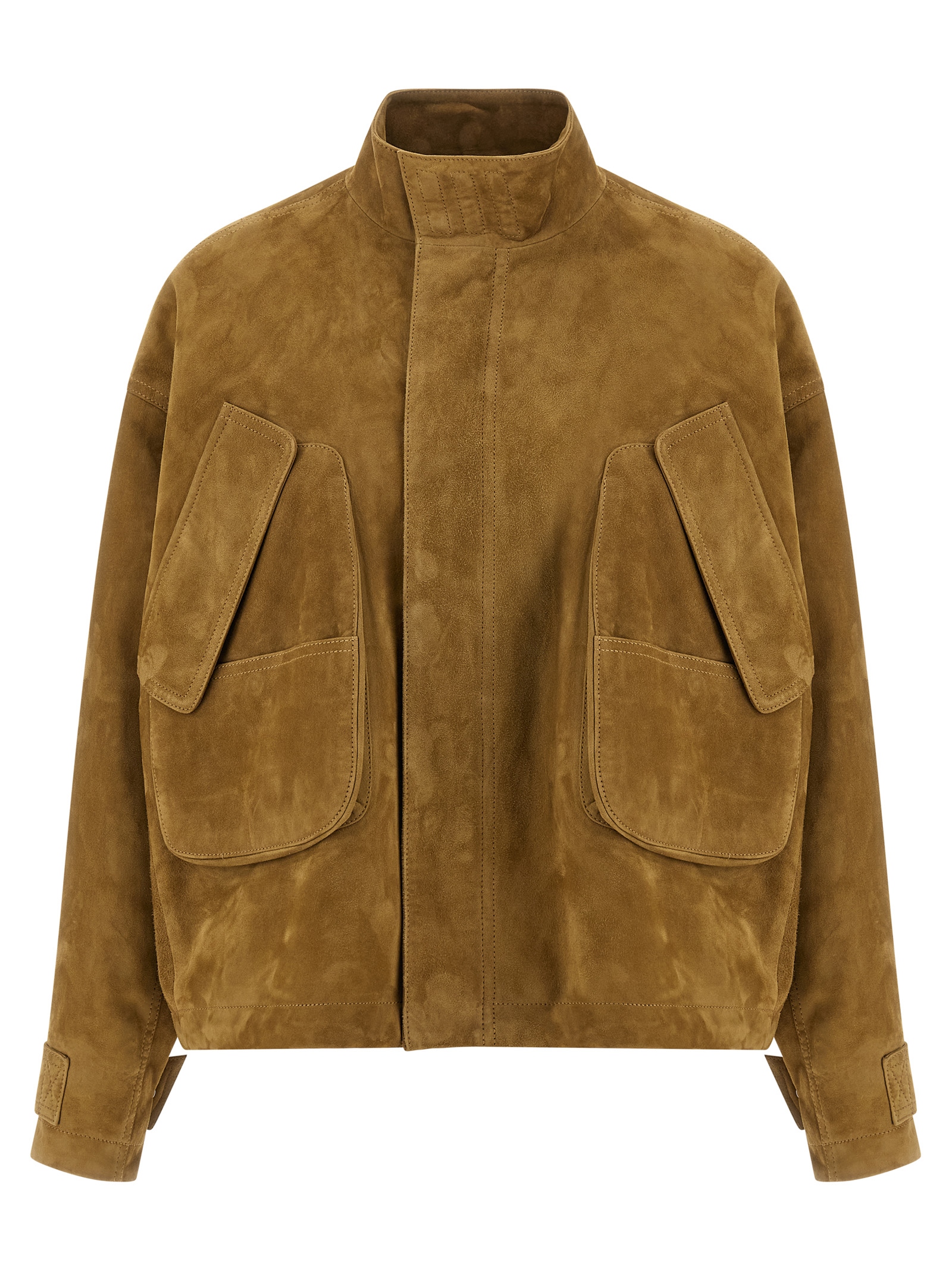 Suede bomber jacket