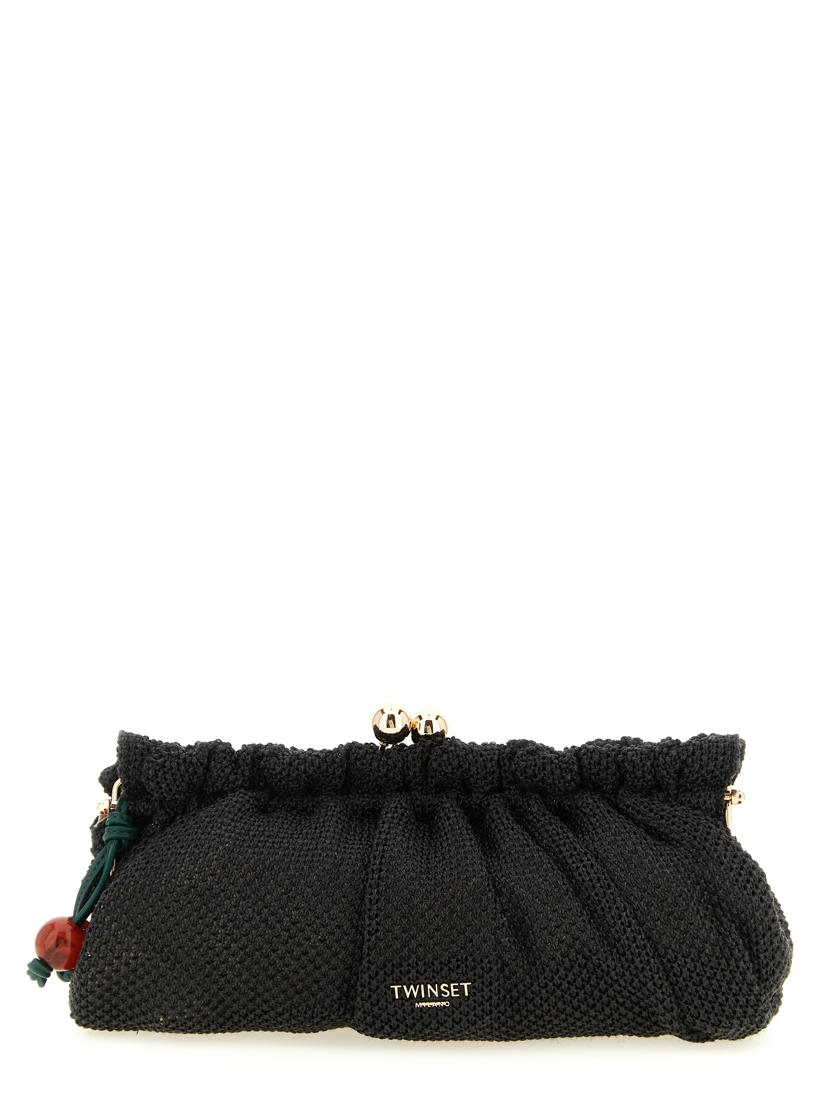 Braided raffia clutch