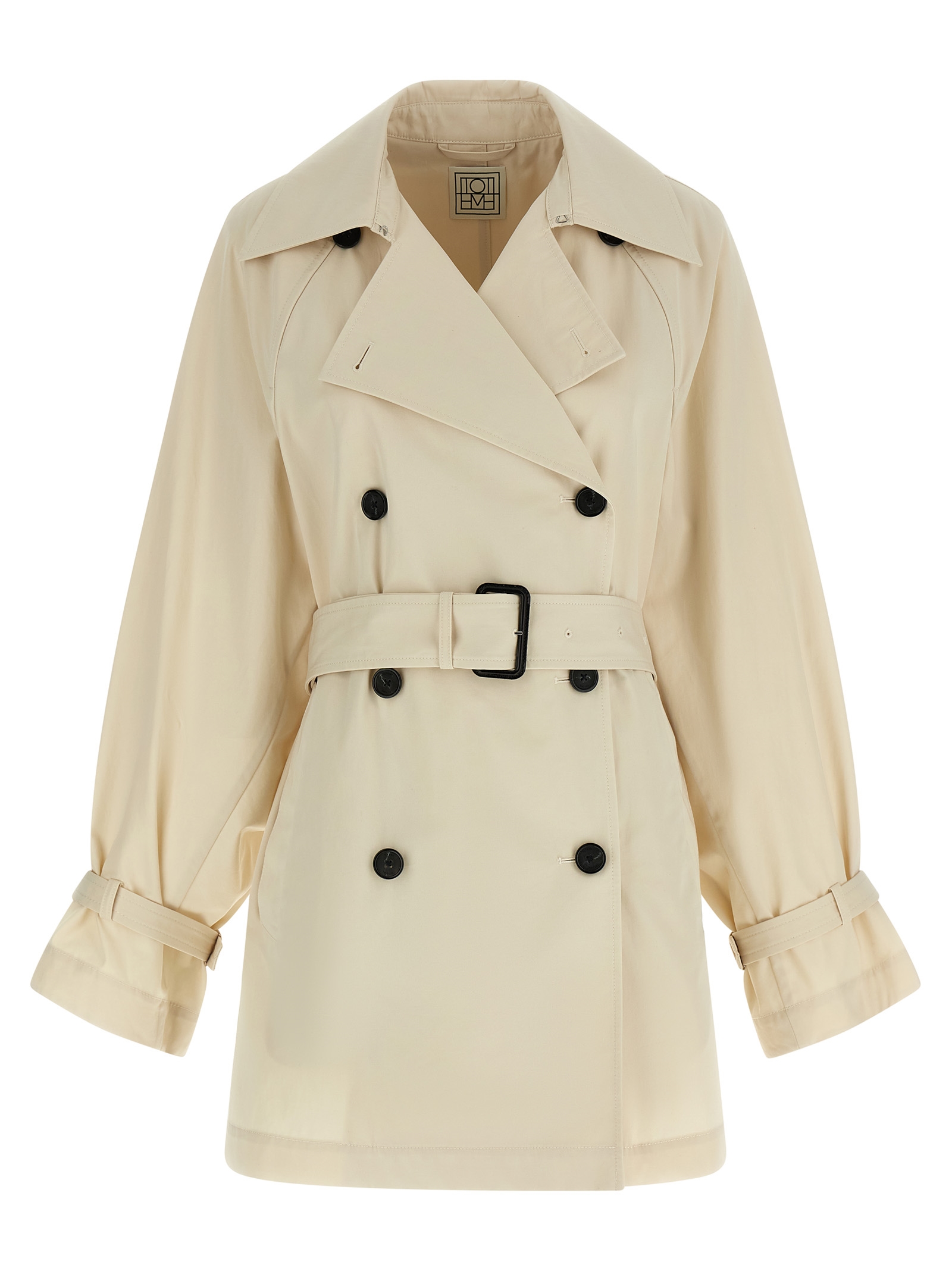 'Washed cotton stone' trench coat
