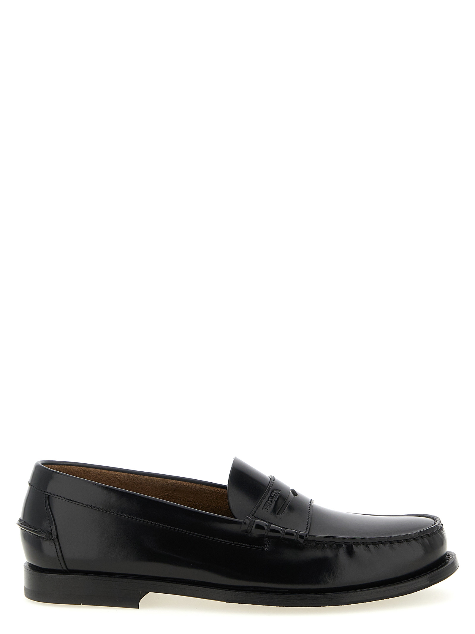 Brushed leather loafers