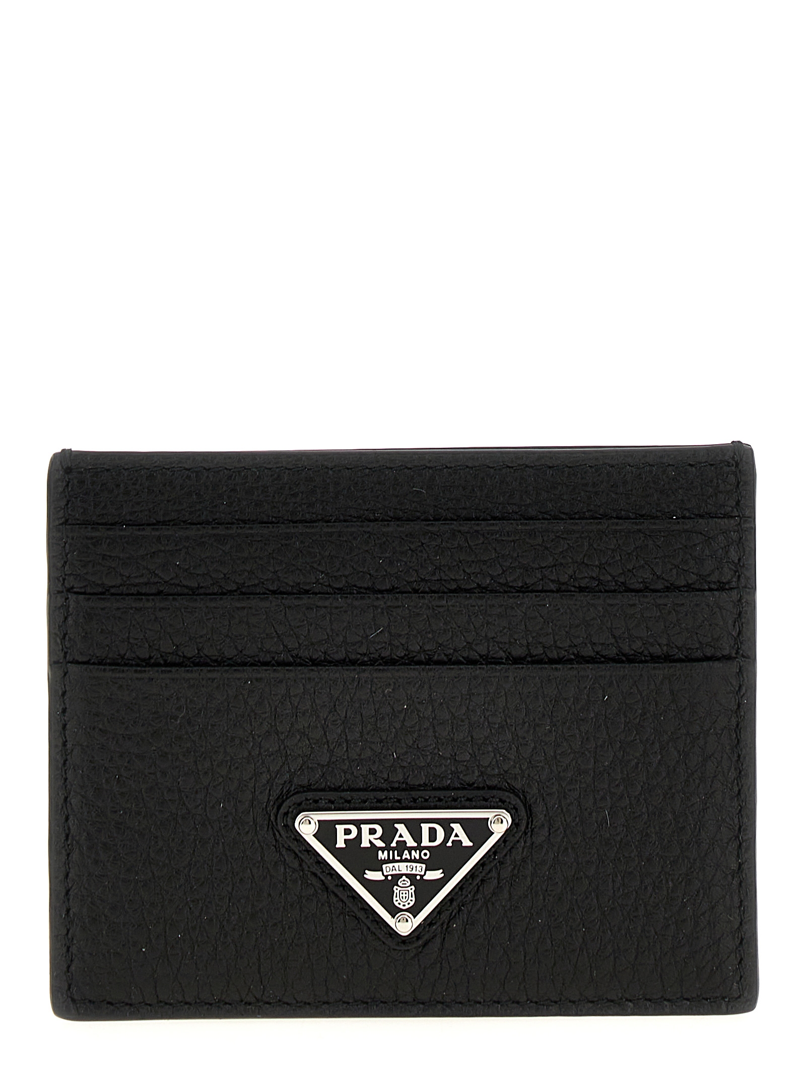 Logo leather cardholder