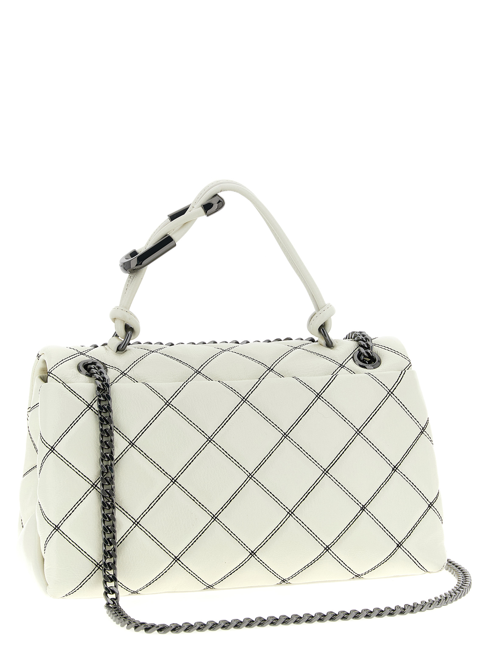 'The Bi-Color Quilted Dual' medium shoulder bag