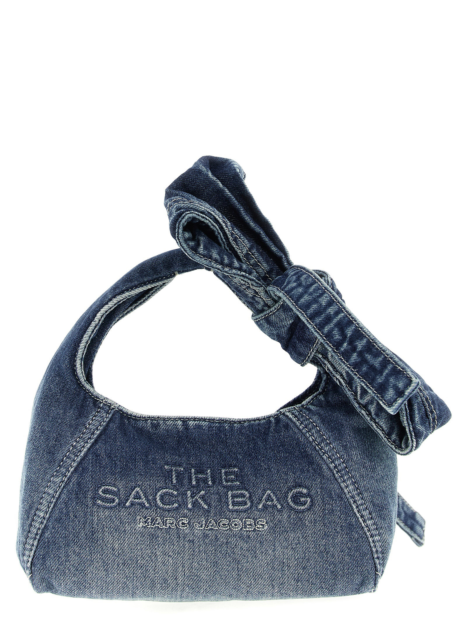 'The Bow Denim Mini Sack' handbag