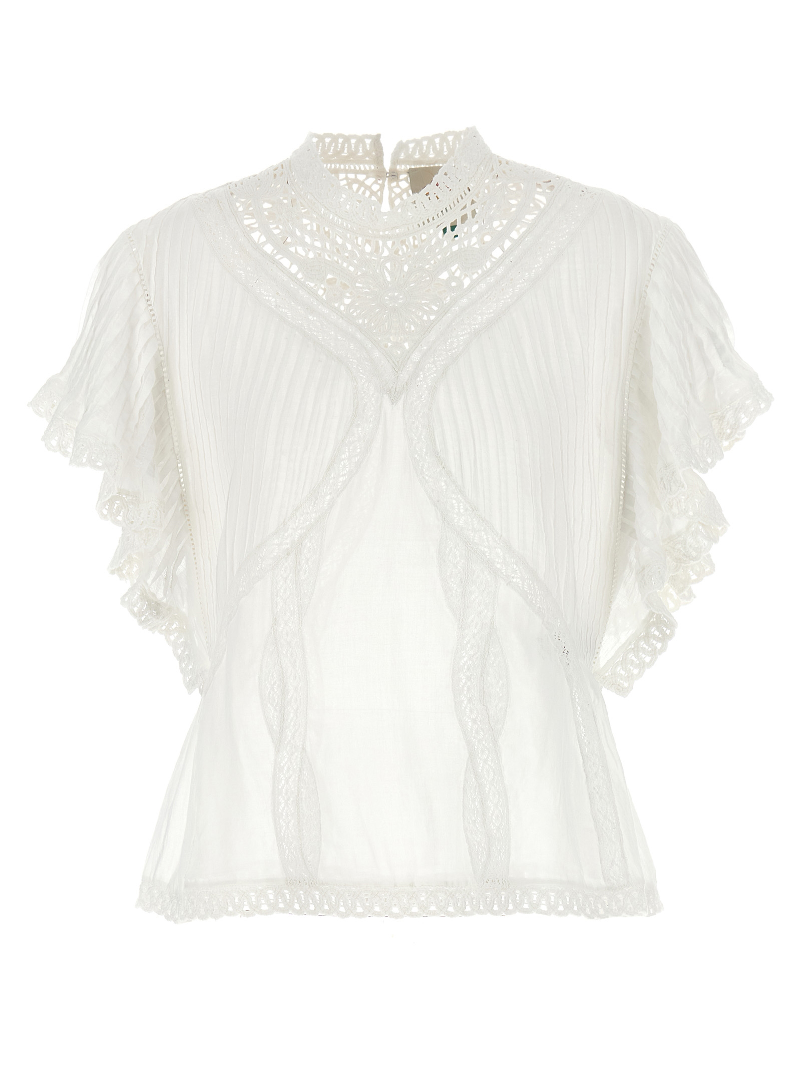 Openwork detail blouse