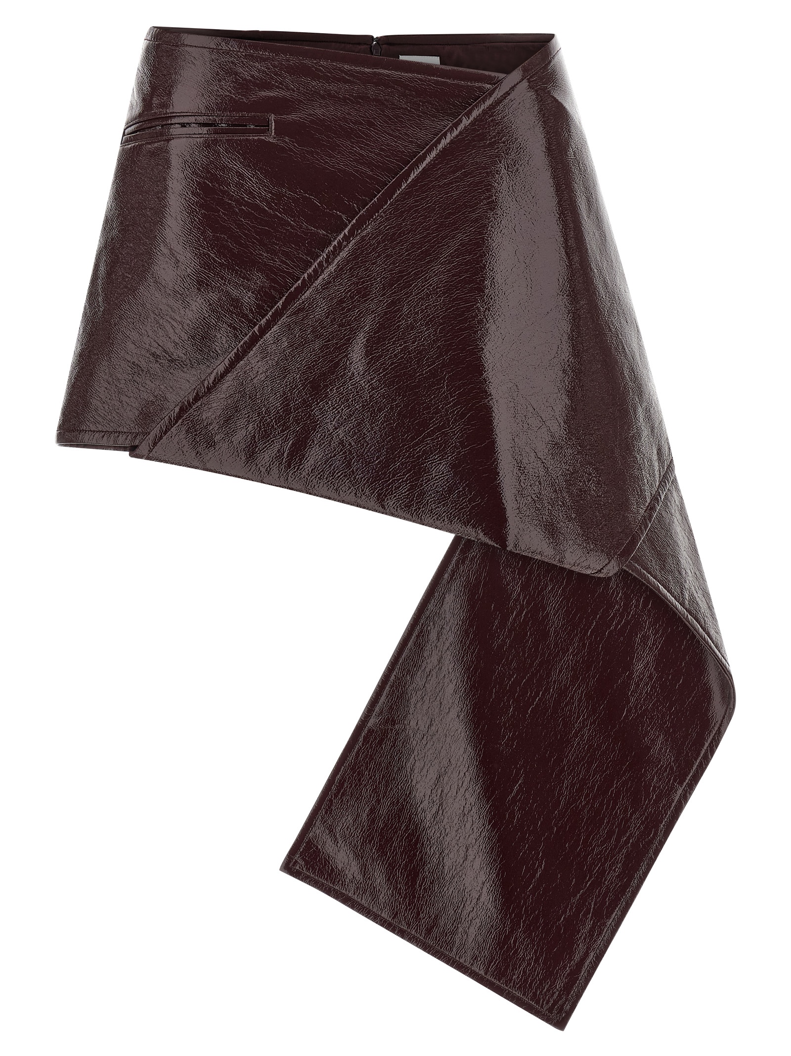 'Fold Vinyl Mini' skirt