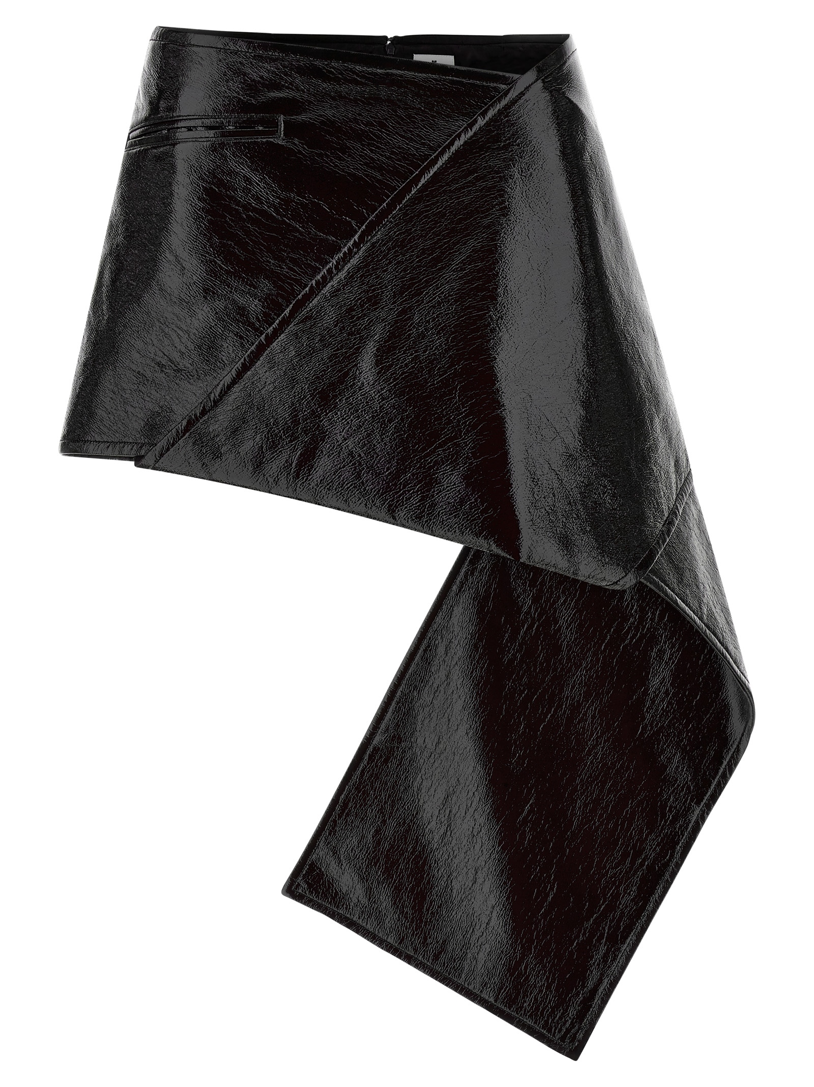 'Fold Vinyl Mini' skirt