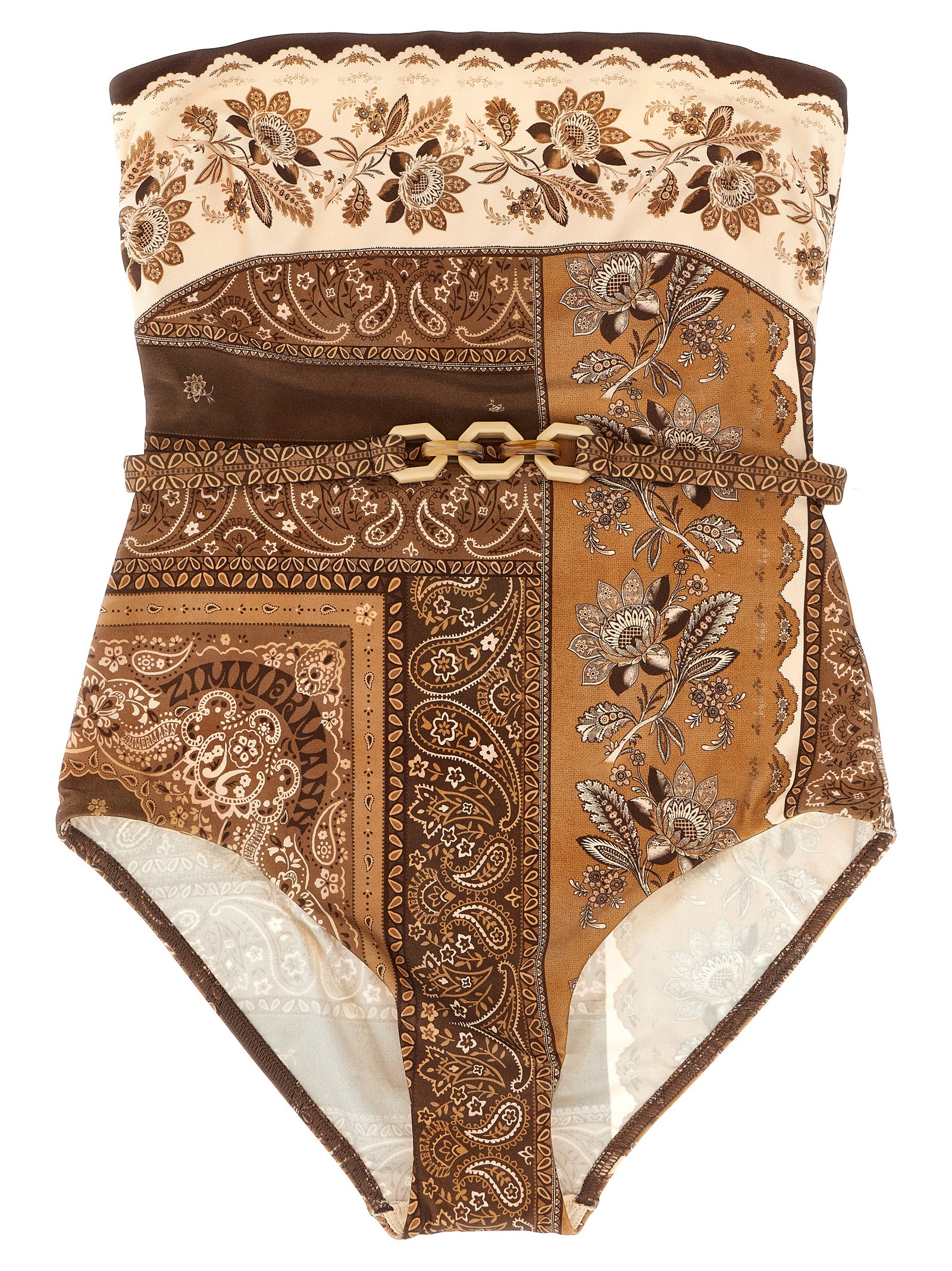'Lucky Bandeau' one-piece swimsuit