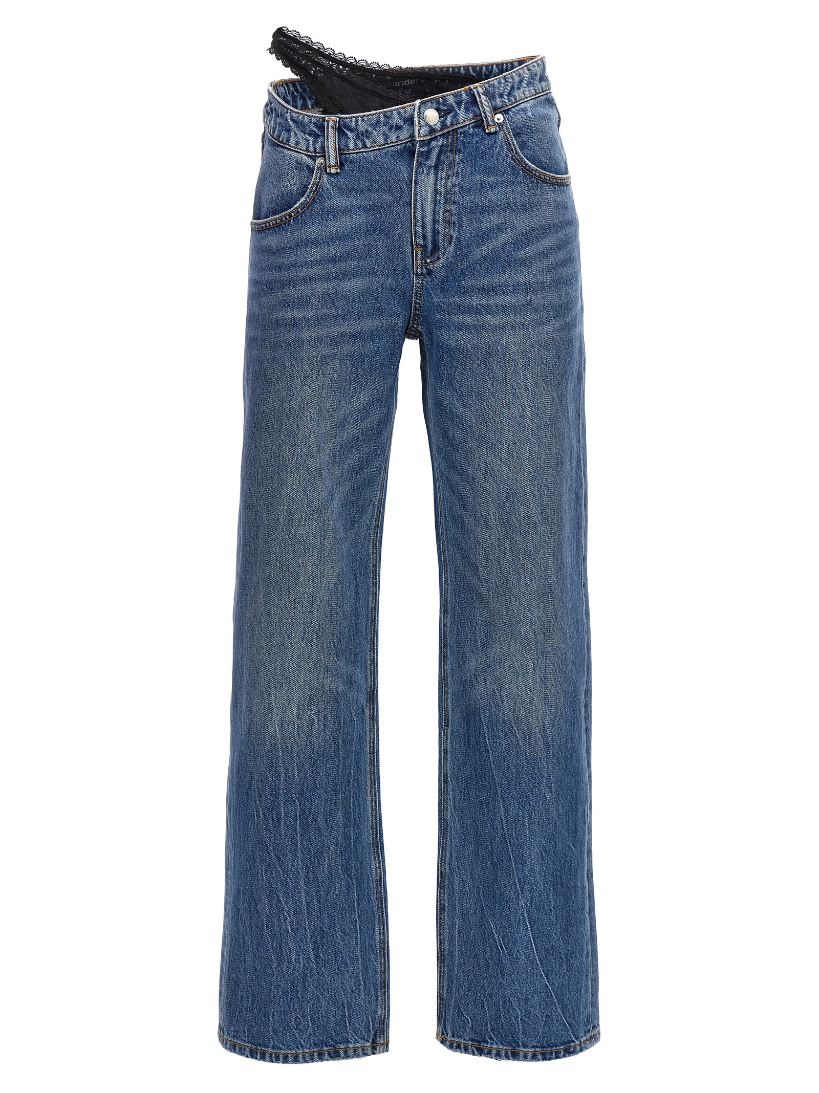 'Dip Side Lace Undie' jeans