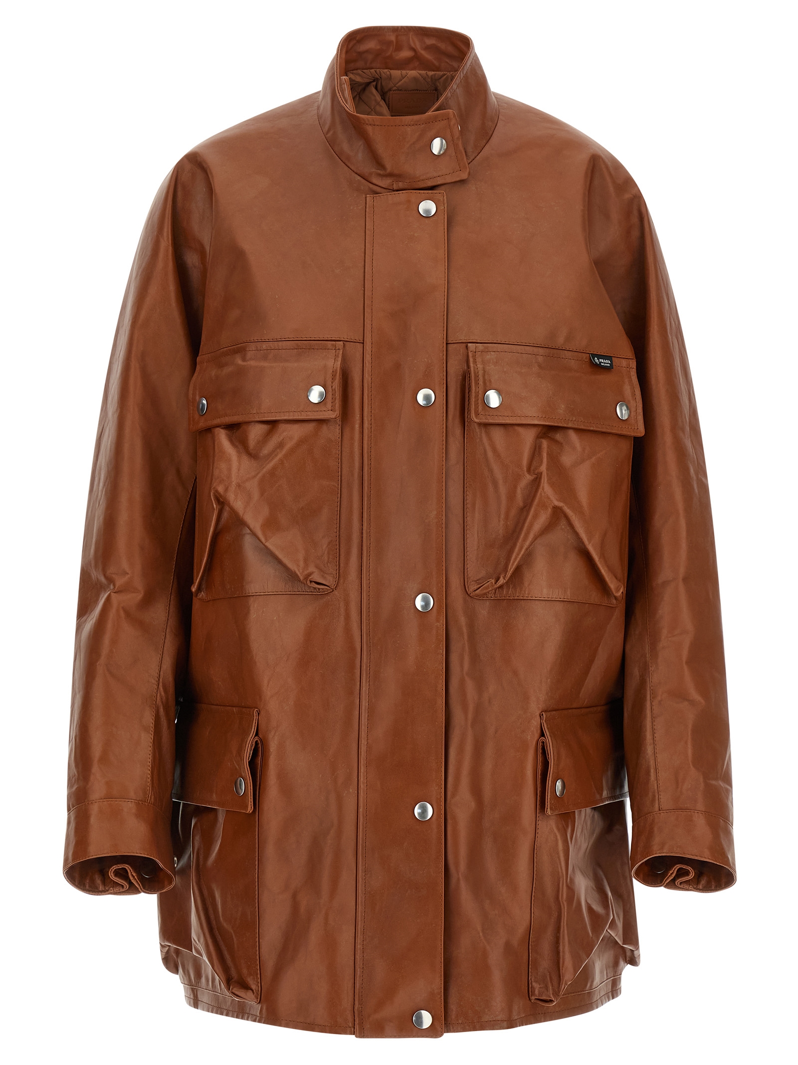 Antiqued leather caban