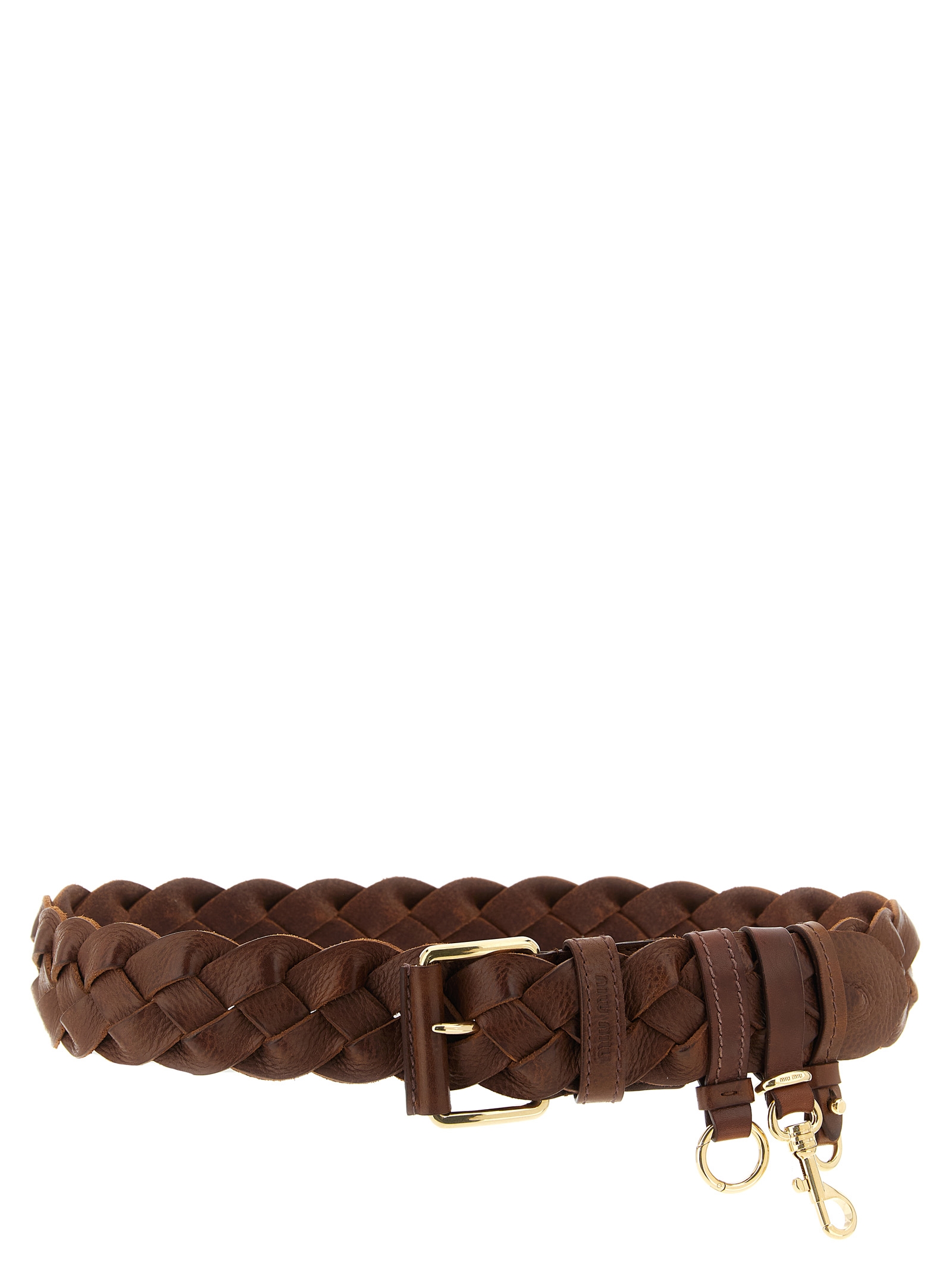 Braided leather belt